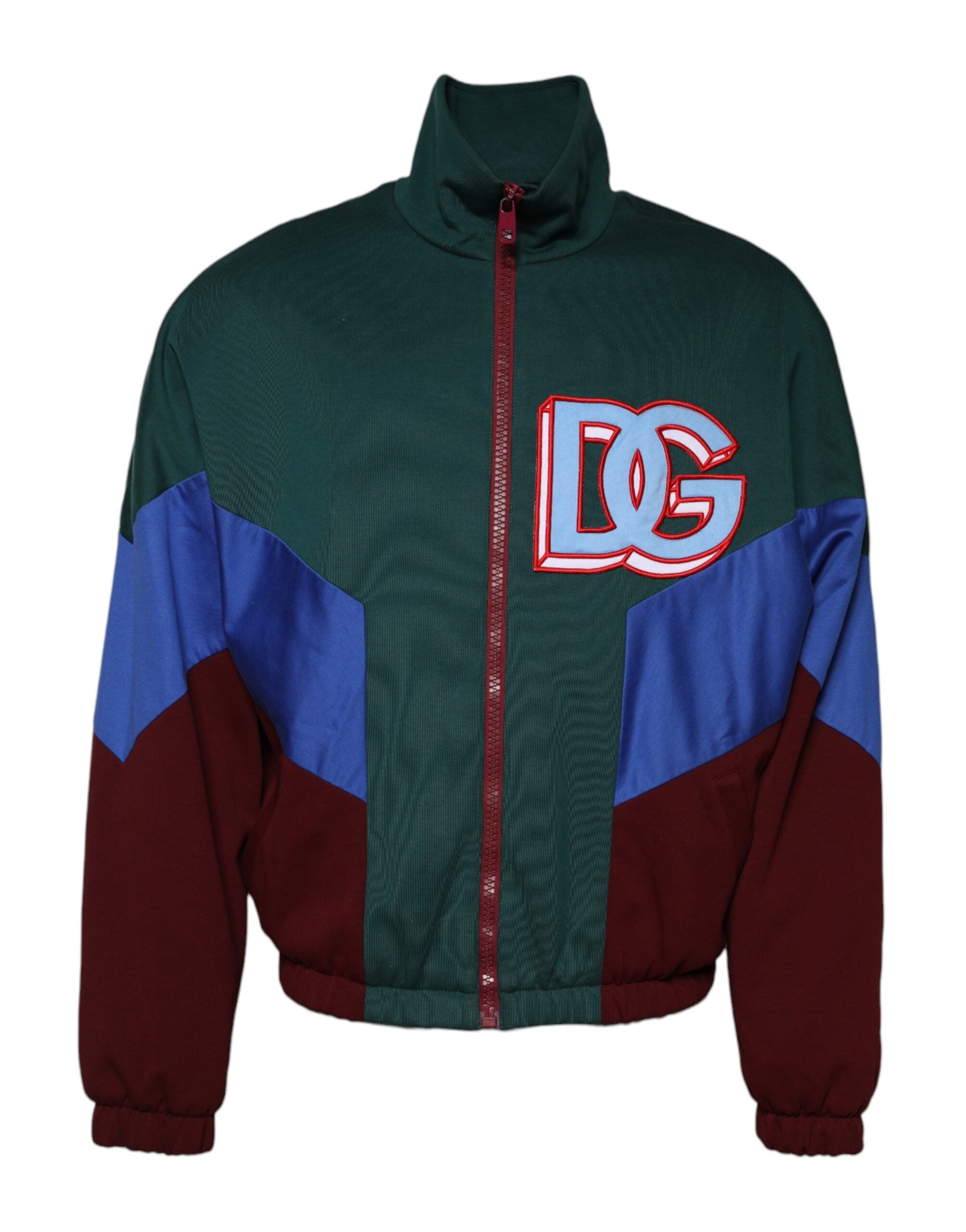 Dolce & Gabbana Multicolor Cotton Logo Full Zip Men's Jacket