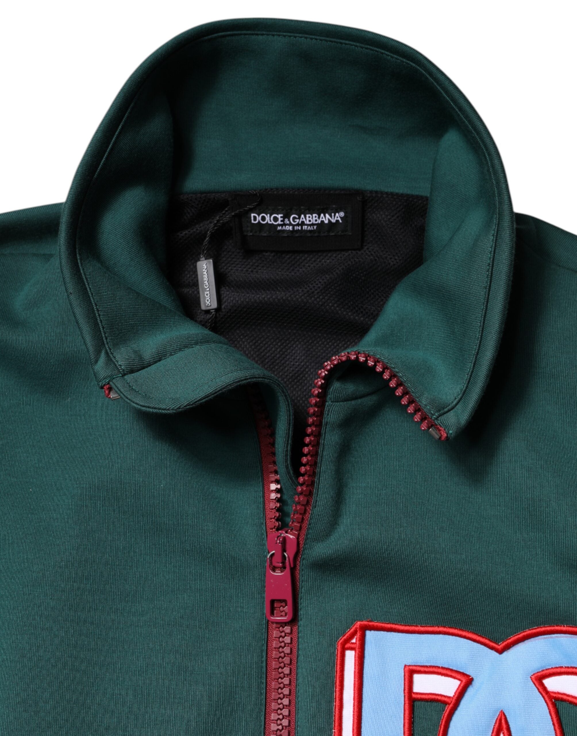 Dolce & Gabbana Multicolor Cotton Logo Full Zip Men's Jacket