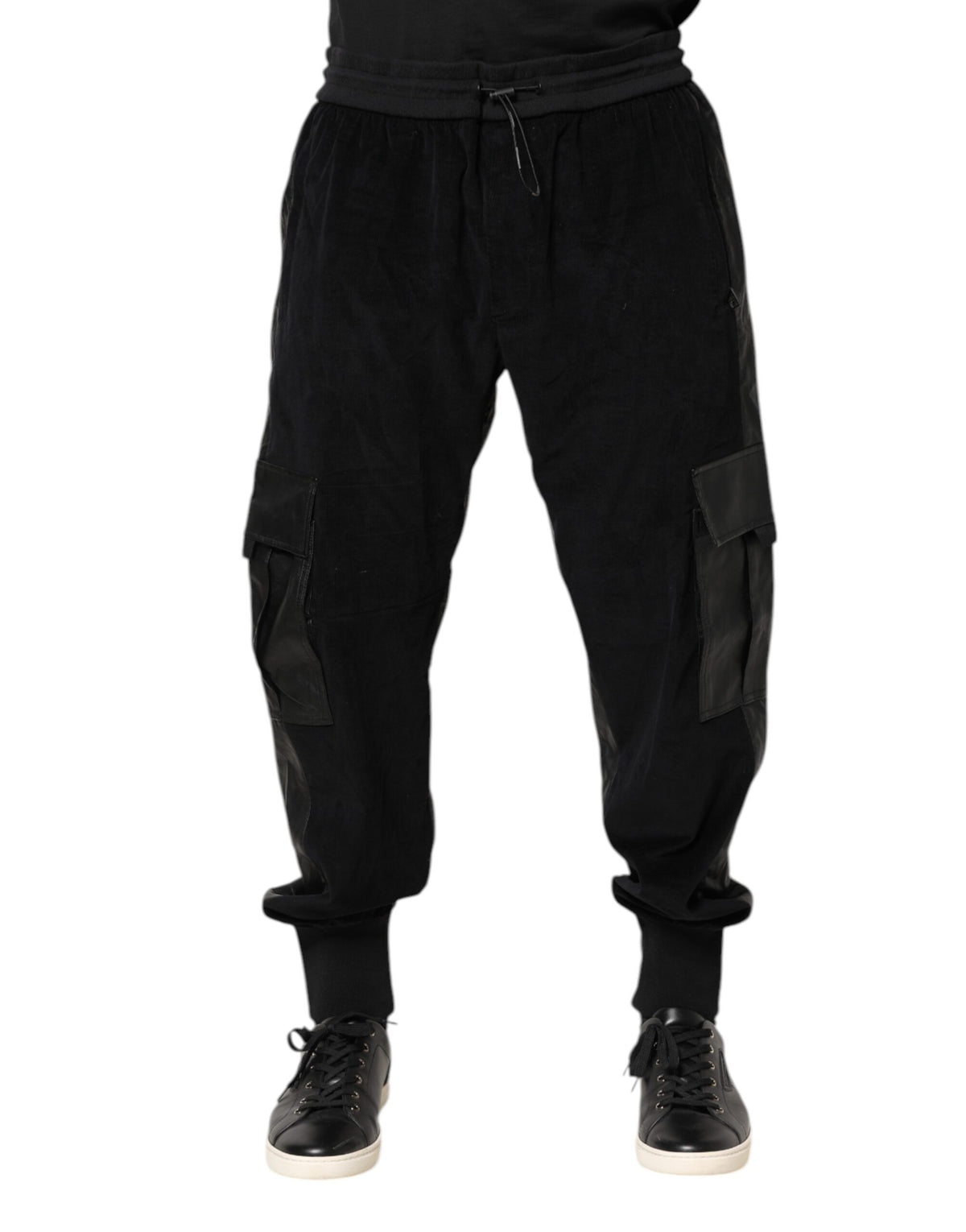 Dolce & Gabbana Black Cotton Cargo Jogger SweatMen's Men's Pants (Pre-Owned)
