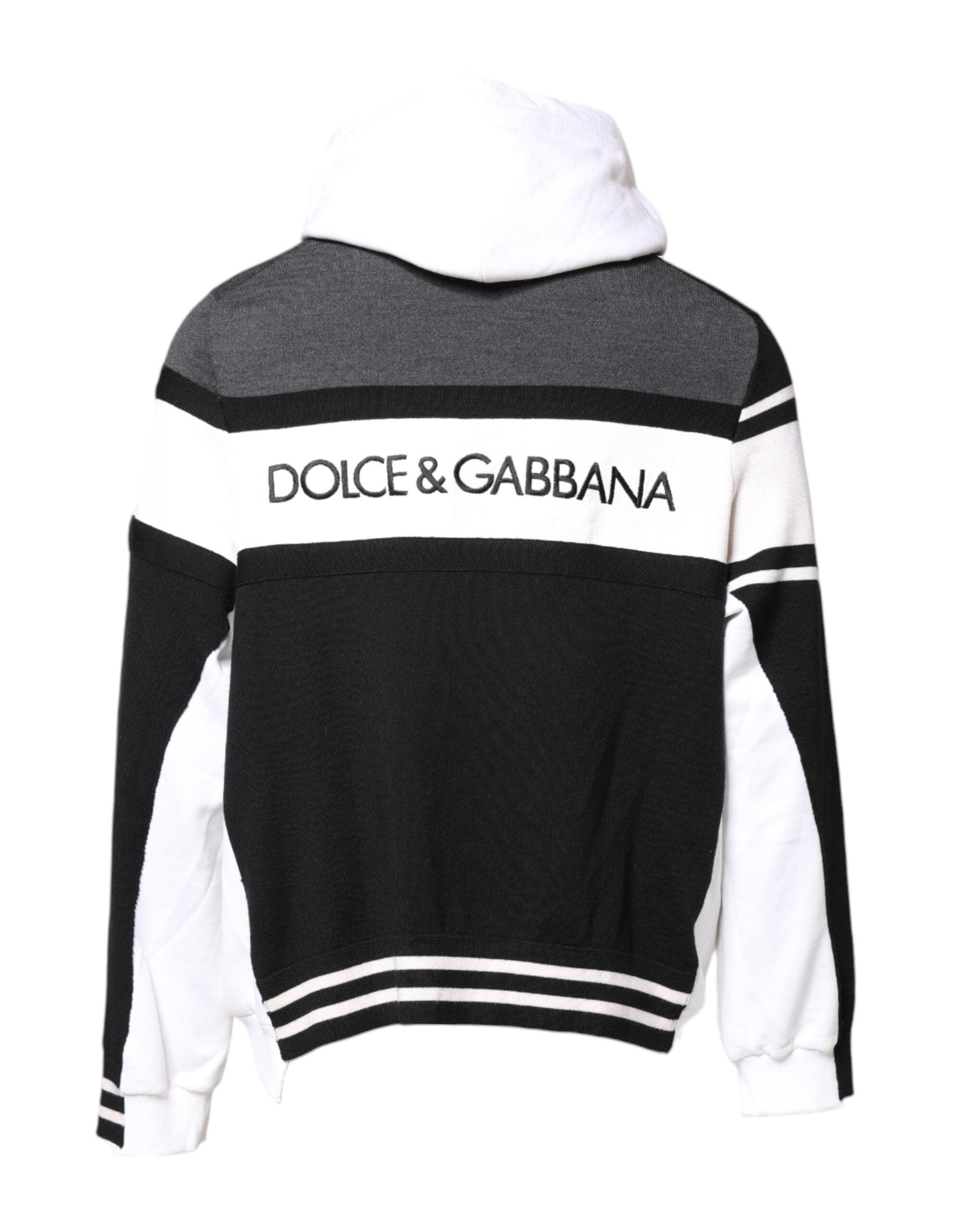 Dolce & Gabbana Multicolor Logo Pullover Hooded Men's Sweater (Pre-Owned)