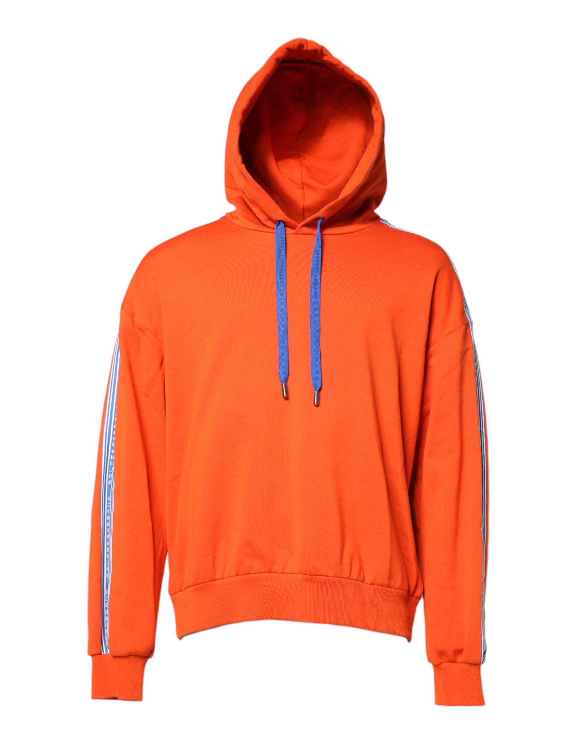 Dolce & Gabbana Orange Cotton Hooded Men Sweatshirt Men's Sweater (Pre-Owned)