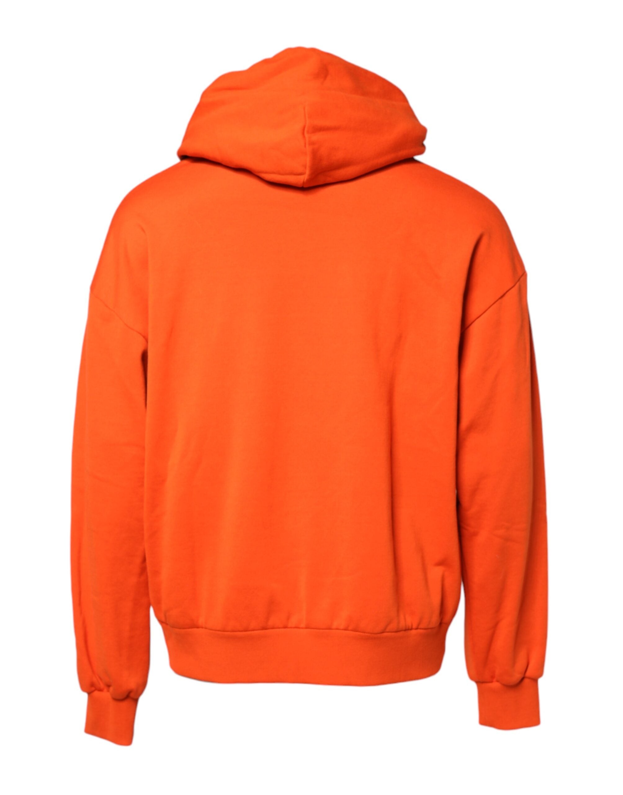 Dolce & Gabbana Orange Cotton Hooded Men Sweatshirt Men's Sweater (Pre-Owned)