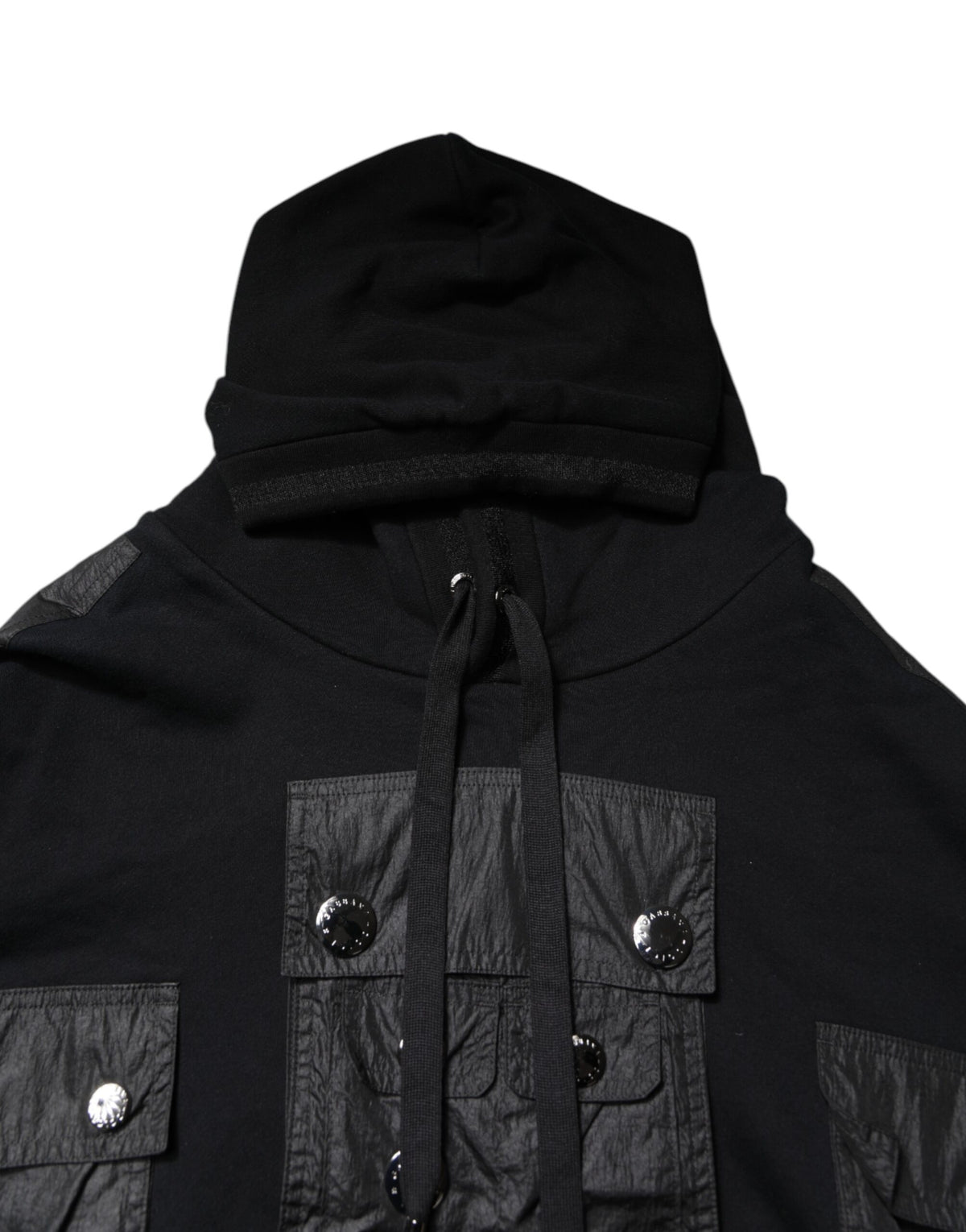 Dolce & Gabbana Black Cotton Hooded Sweatshirt Men's Sweater