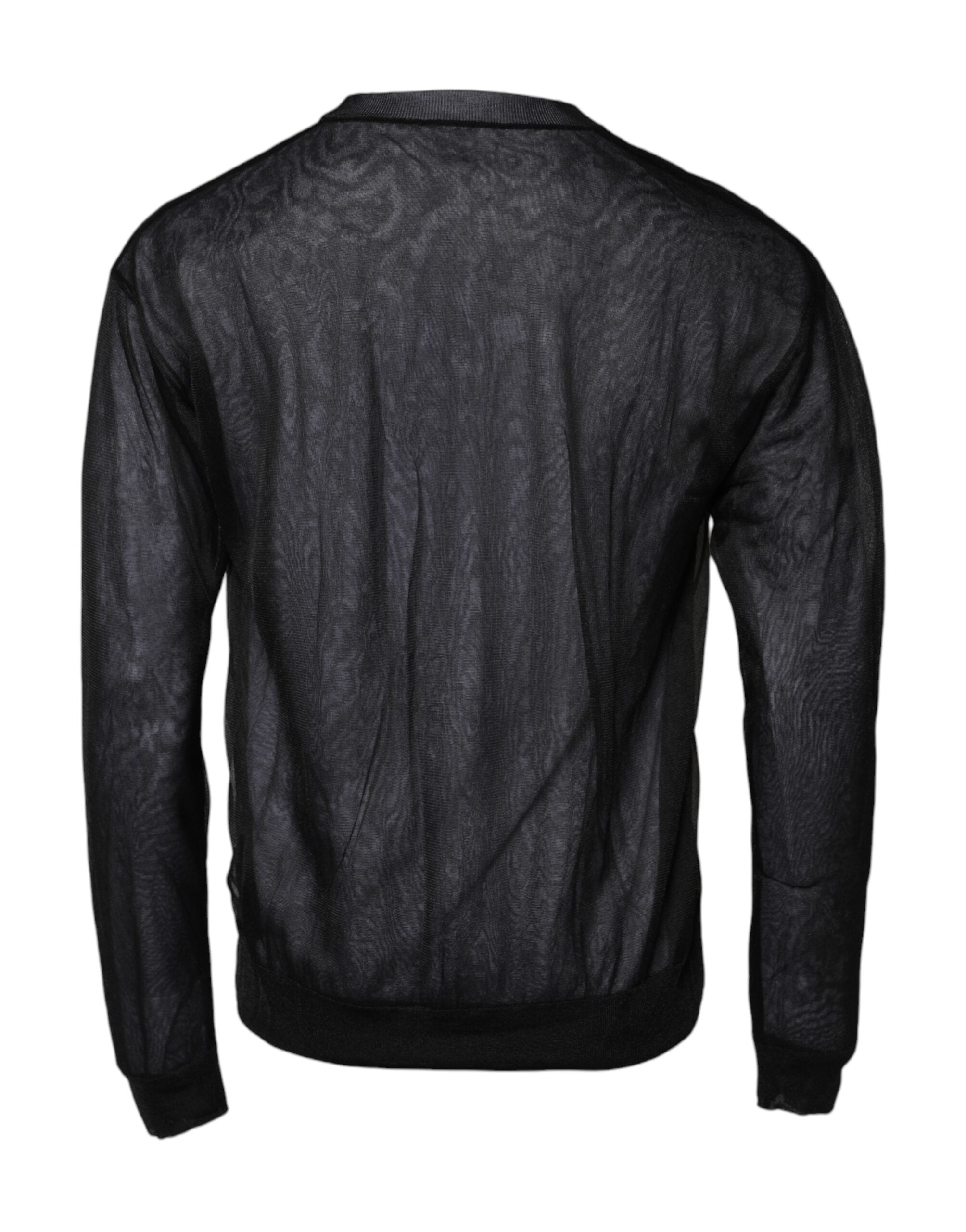 Dolce & Gabbana Black White Logo Knitted Pullover Men's Sweater (Pre-Owned)
