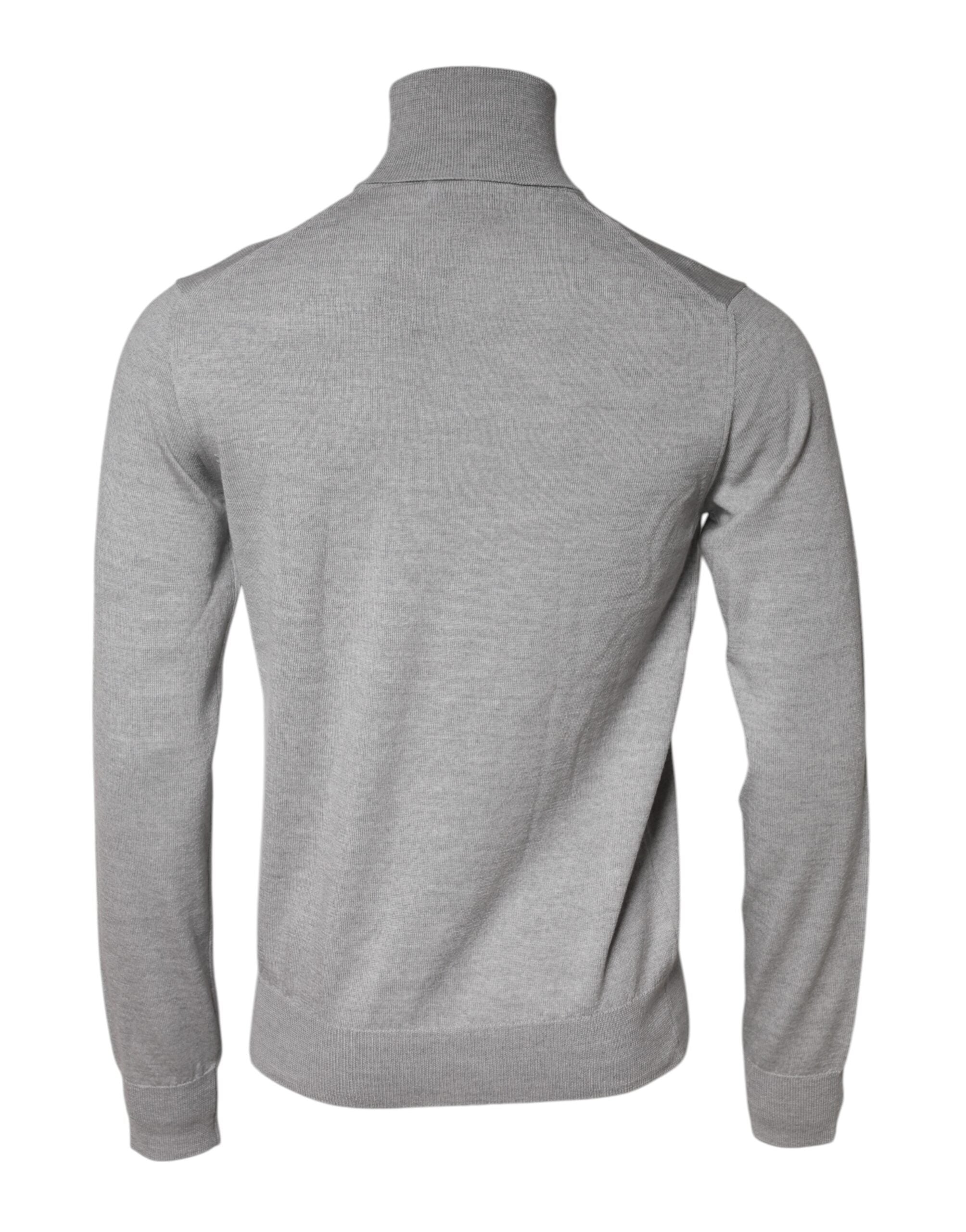Dolce & Gabbana Gray Wool Knitted Men Pullover Men's Sweater