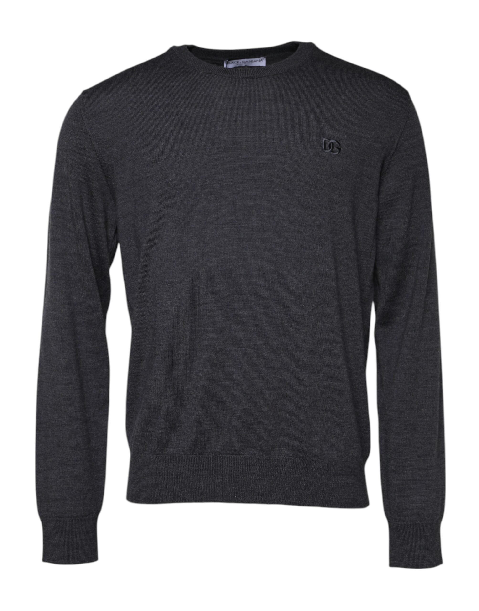 Dolce & Gabbana Gray Wool Logo Knitted Men Pullover Men's Sweater
