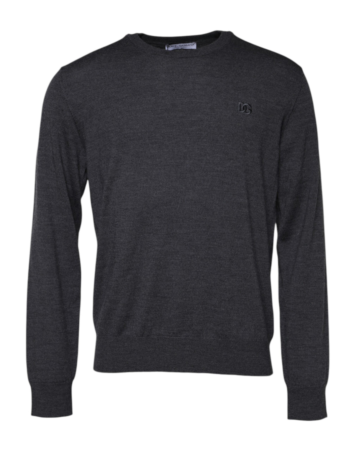 Dolce & Gabbana Gray Wool Logo Knitted Men Pullover Men's Sweater