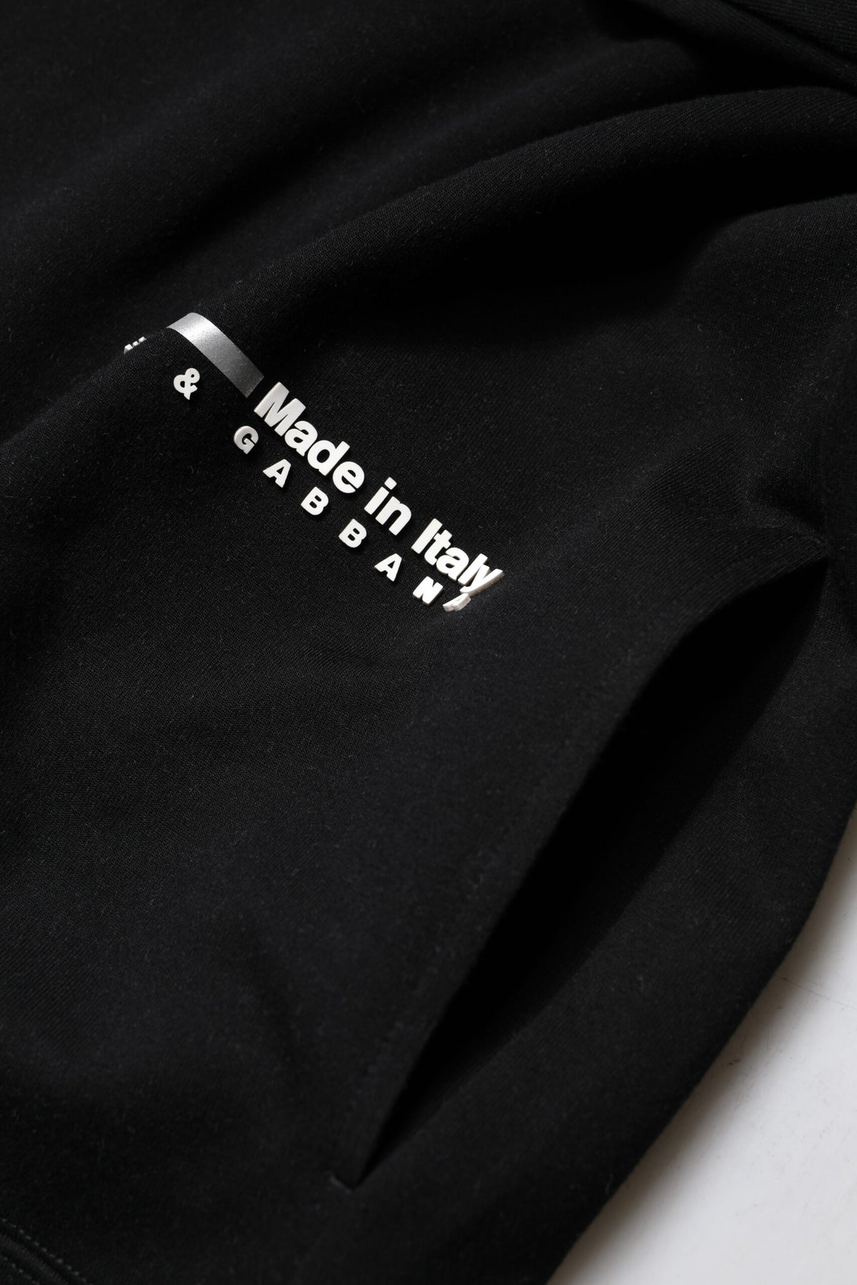 Dolce & Gabbana Black Cotton Logo Knitted Pullover Men's Sweater
