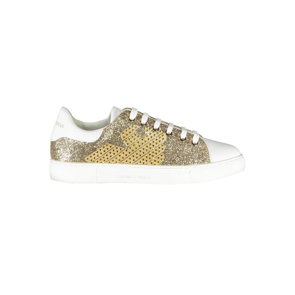 Emporio Armani Gold Polyester Women Women's Sneaker