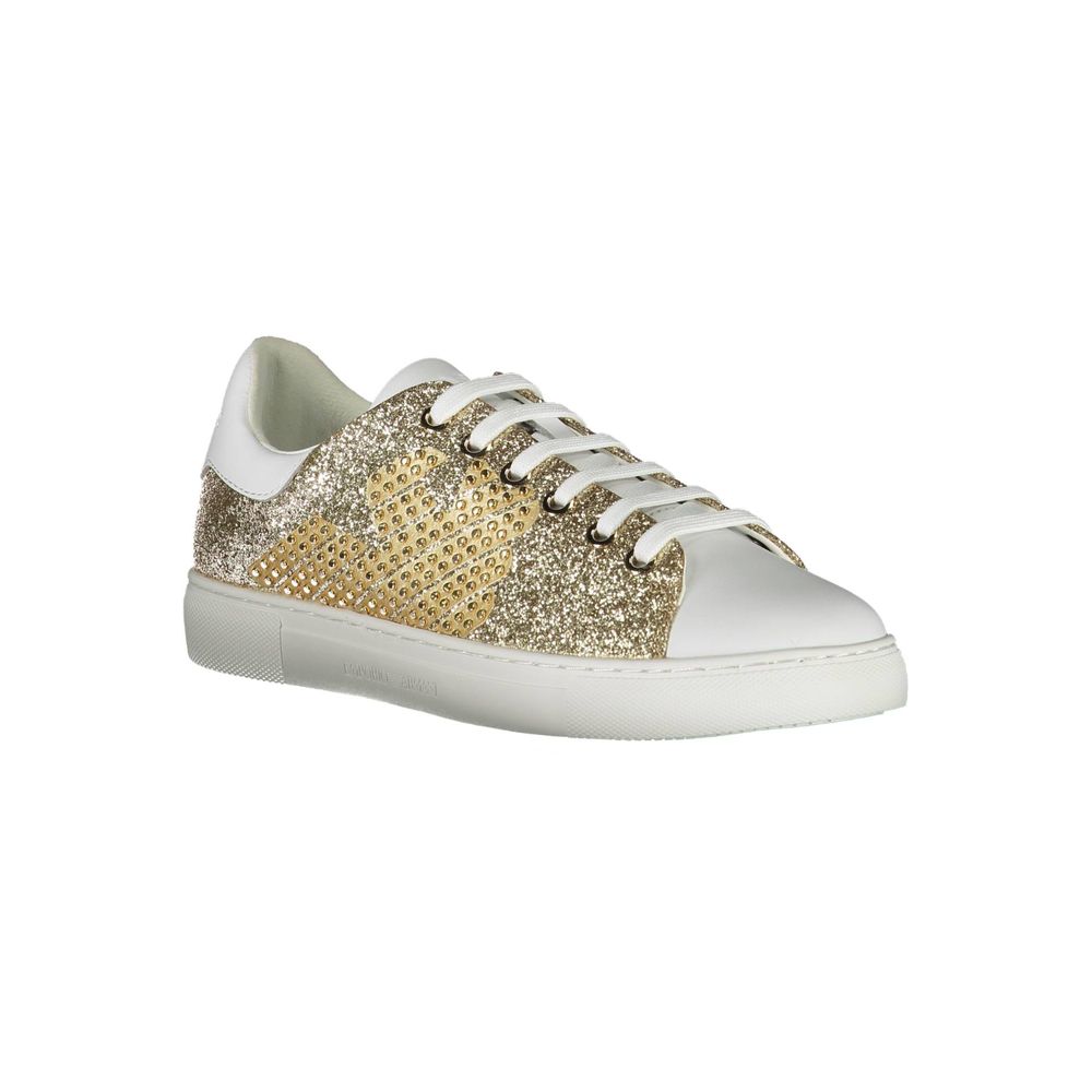 Emporio Armani Gold Polyester Women Women's Sneaker