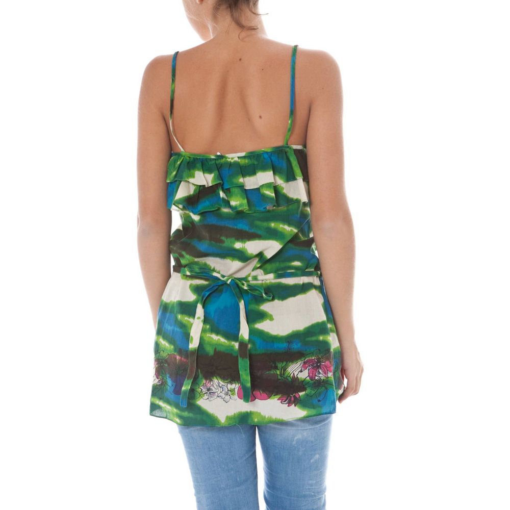 John Galliano Green Cotton Women Women's Top