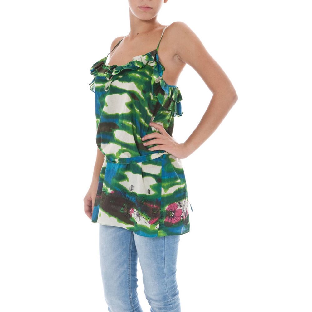 John Galliano Green Cotton Women Women's Top