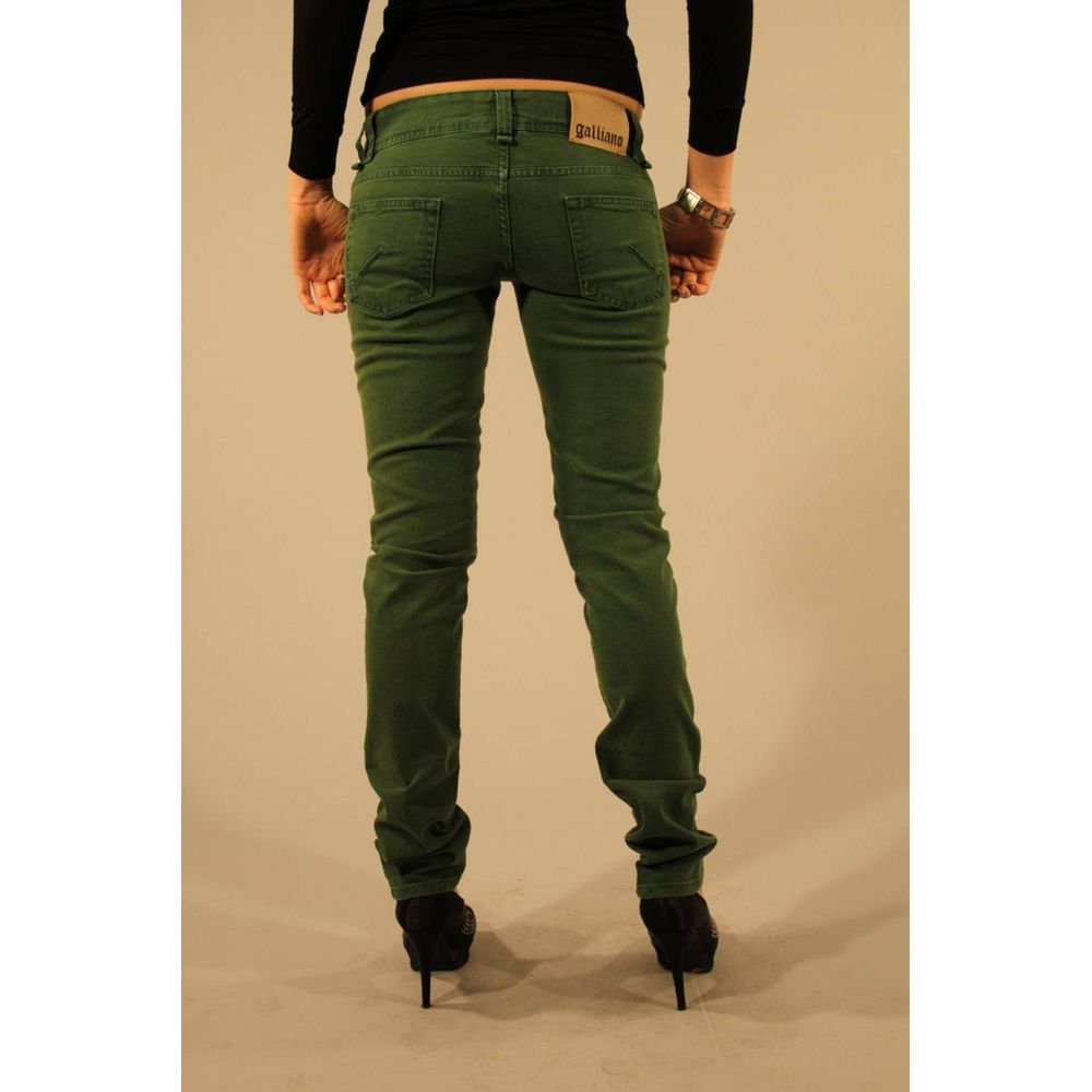 John Galliano Verde Cotton Women Women's Jeans