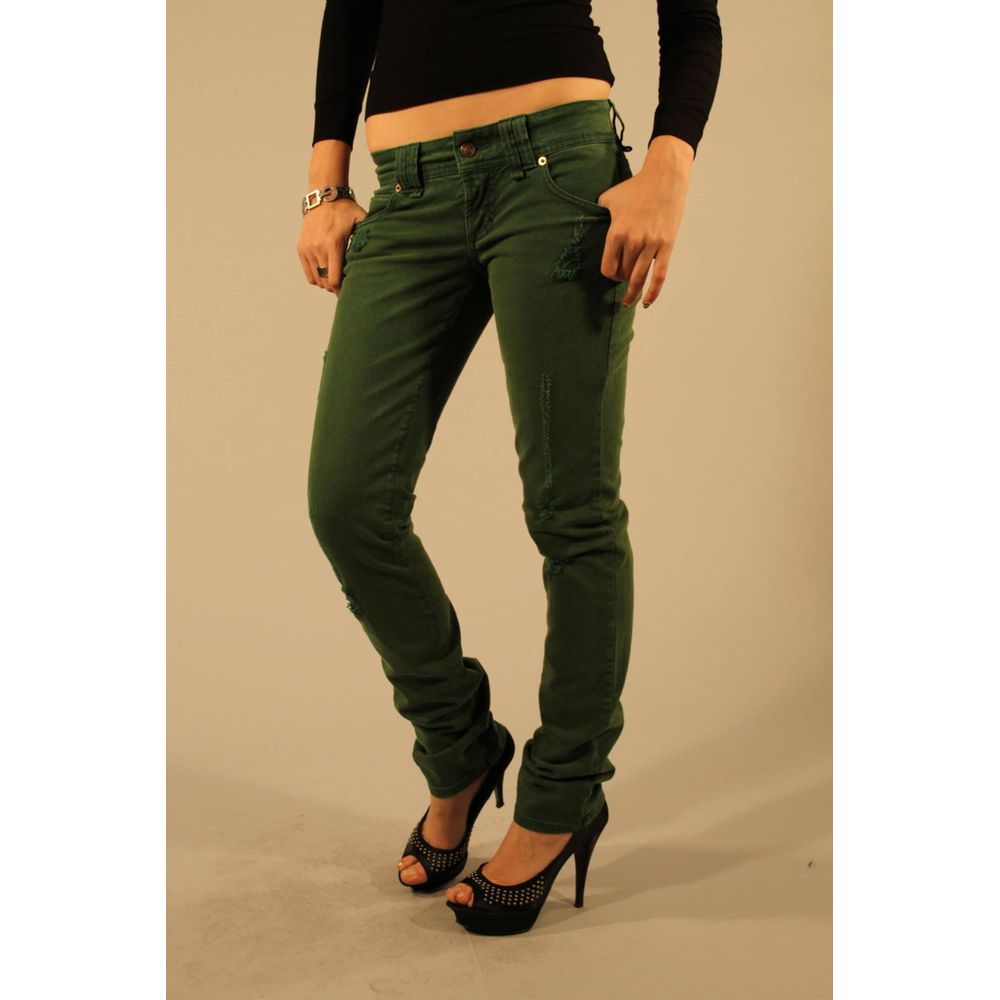 John Galliano Verde Cotton Women Women's Jeans
