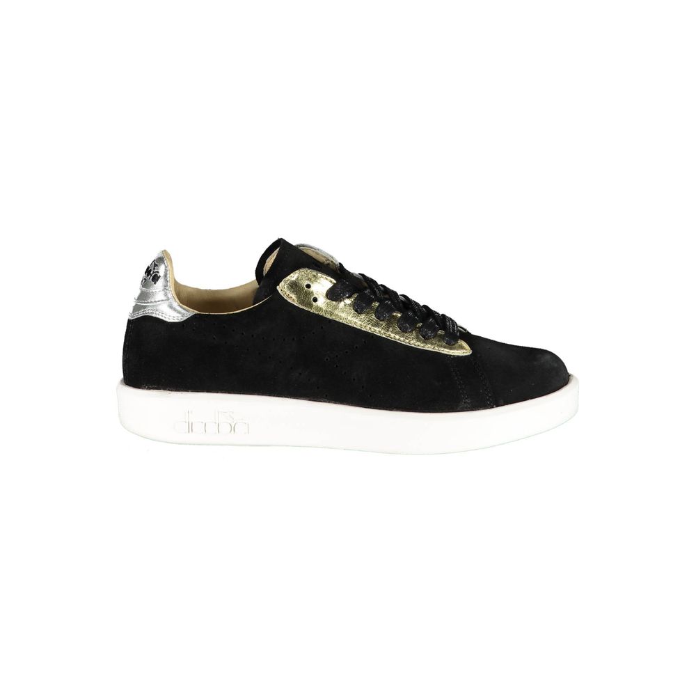 Diadora Black Leather Women Women's Sneaker