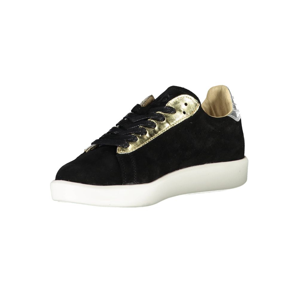Diadora Black Leather Women Women's Sneaker