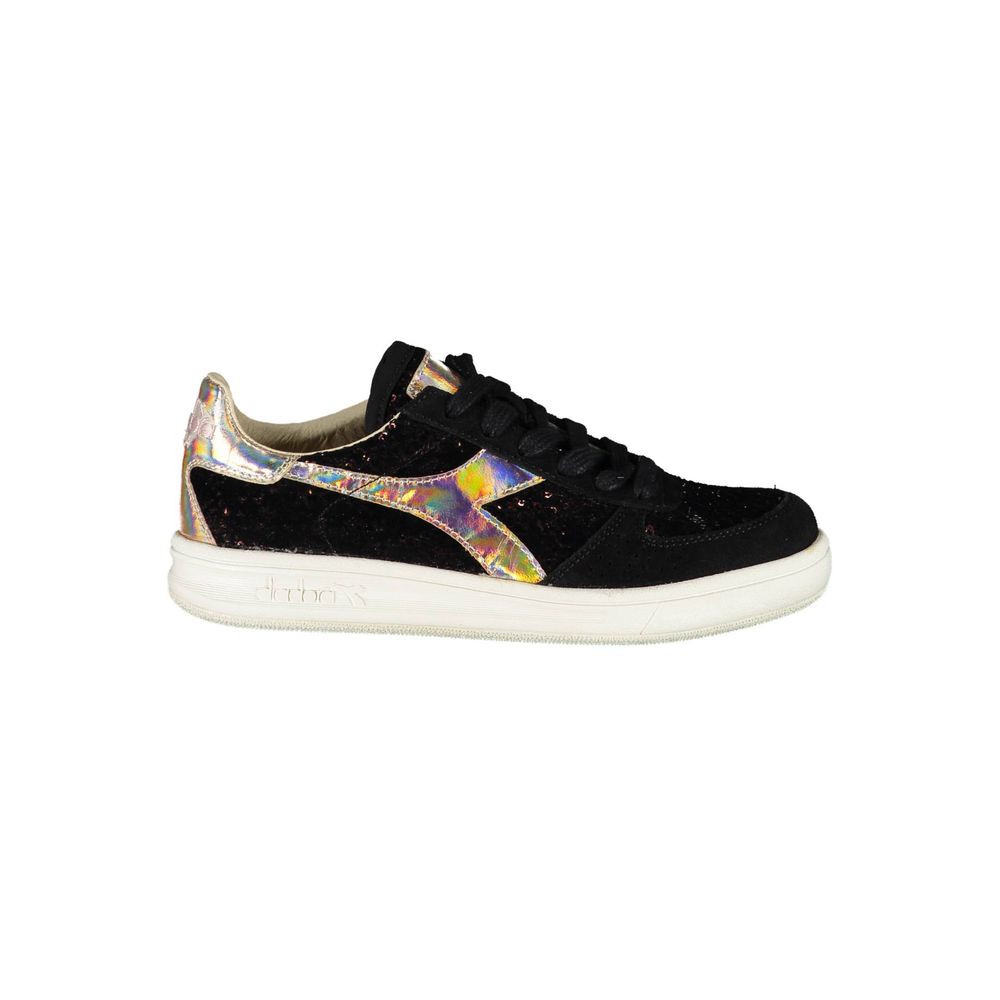 Diadora Black Leather Women Women's Sneaker