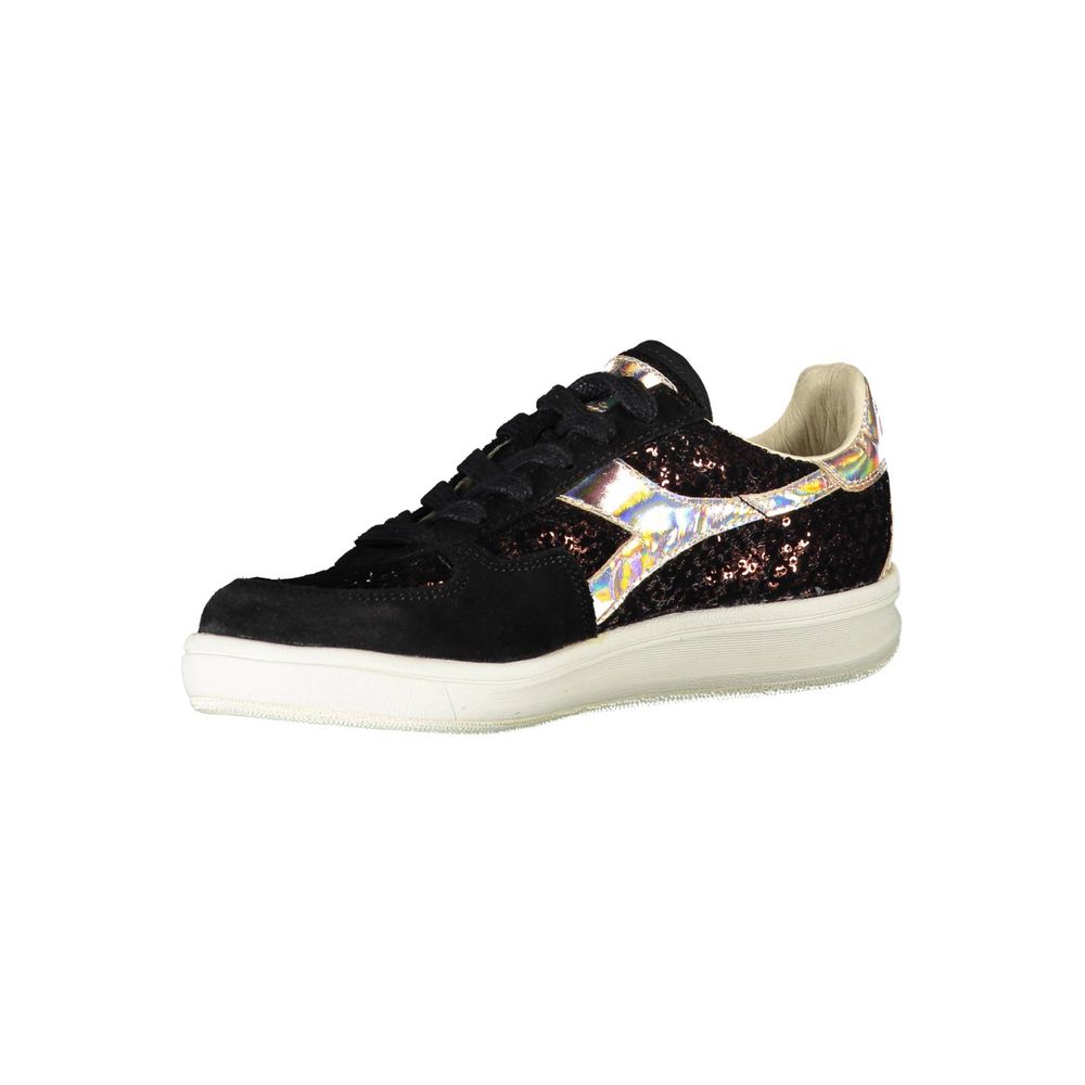 Diadora Black Leather Women Women's Sneaker