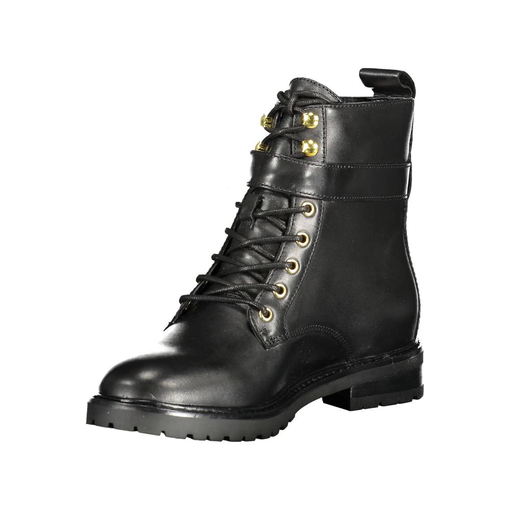 Ralph Lauren Black Leather Women Women's Boot