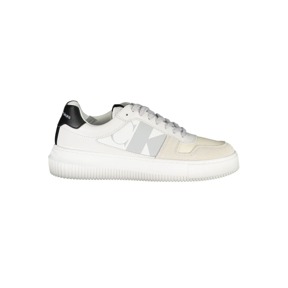 Calvin Klein Bianco Leather Women Women's Sneaker