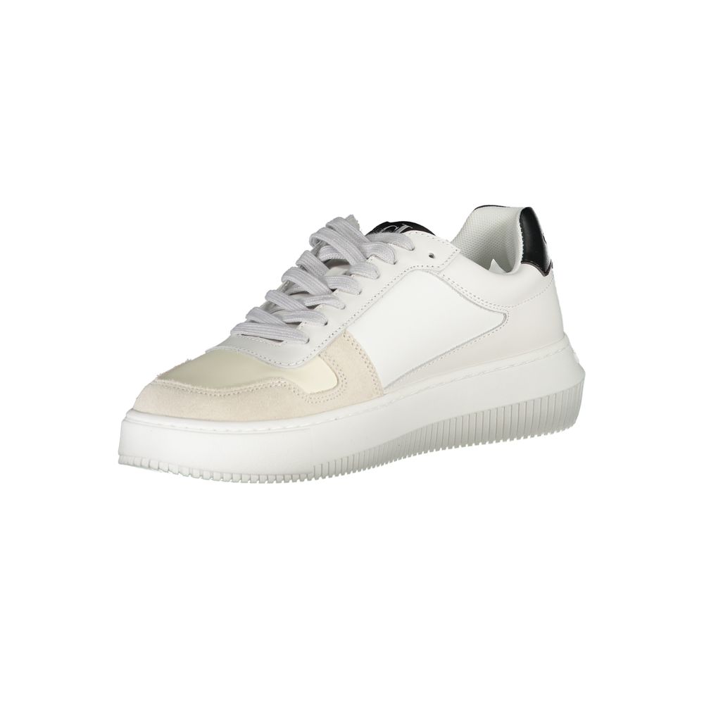 Calvin Klein Bianco Leather Women Women's Sneaker
