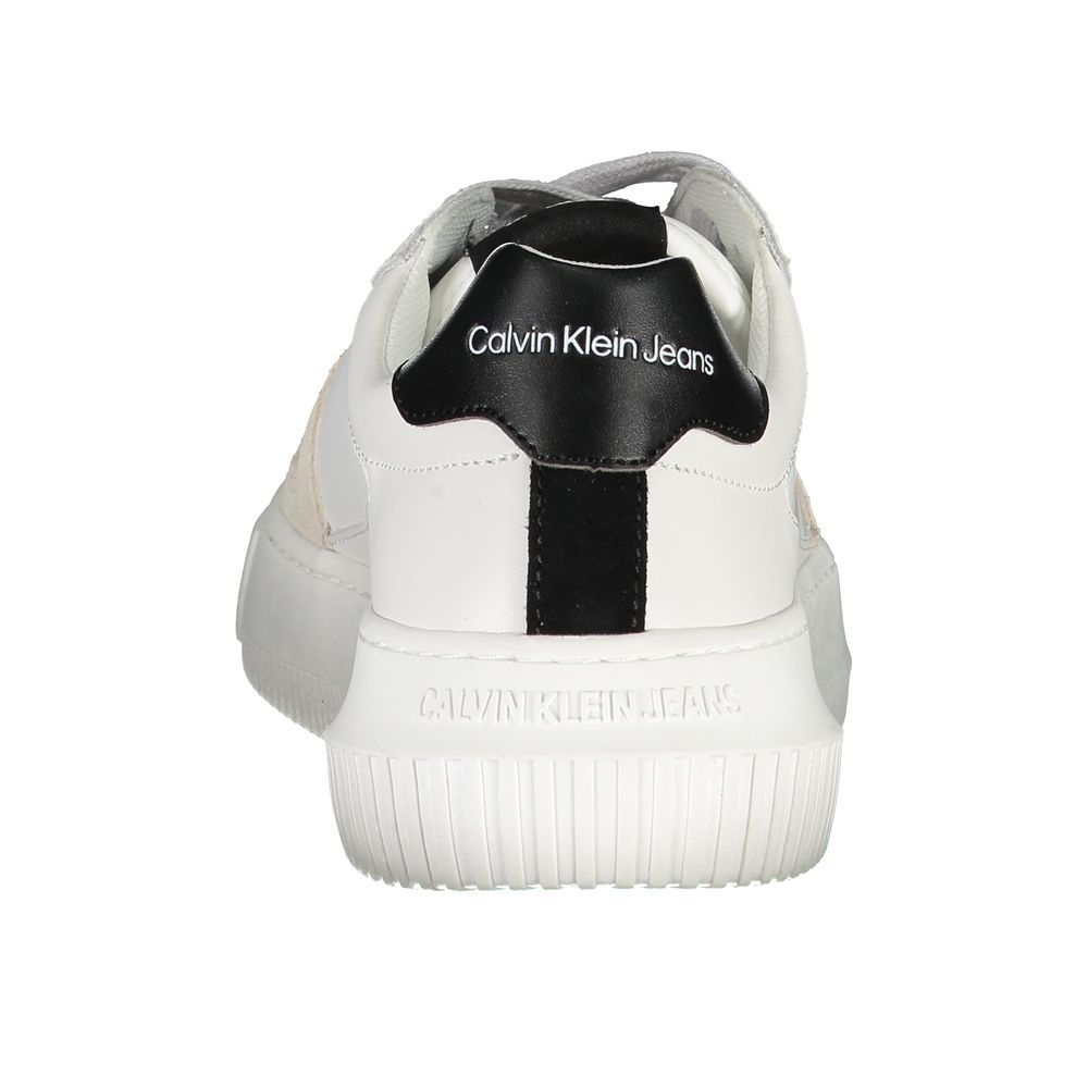 Calvin Klein Bianco Leather Women Women's Sneaker