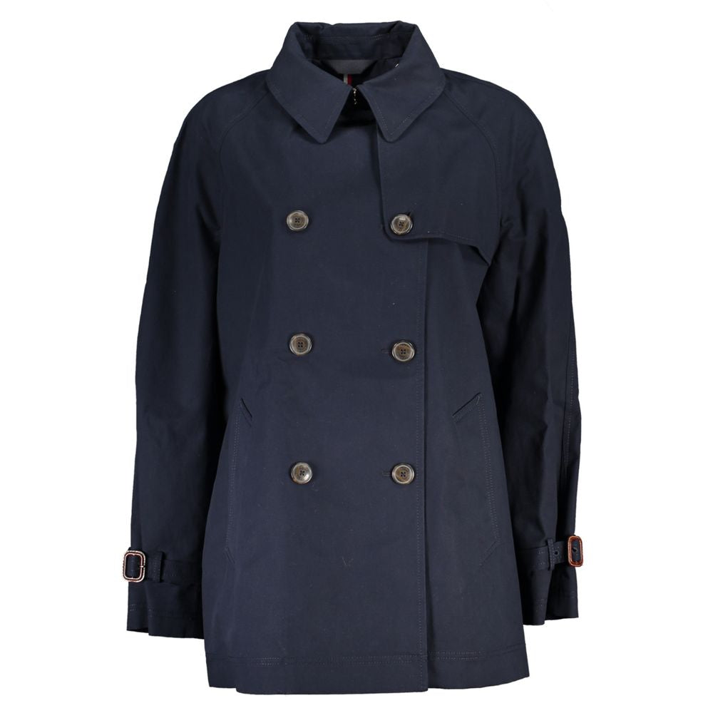 Tommy Hilfiger Blue Cotton Women's Trench Women's Coat