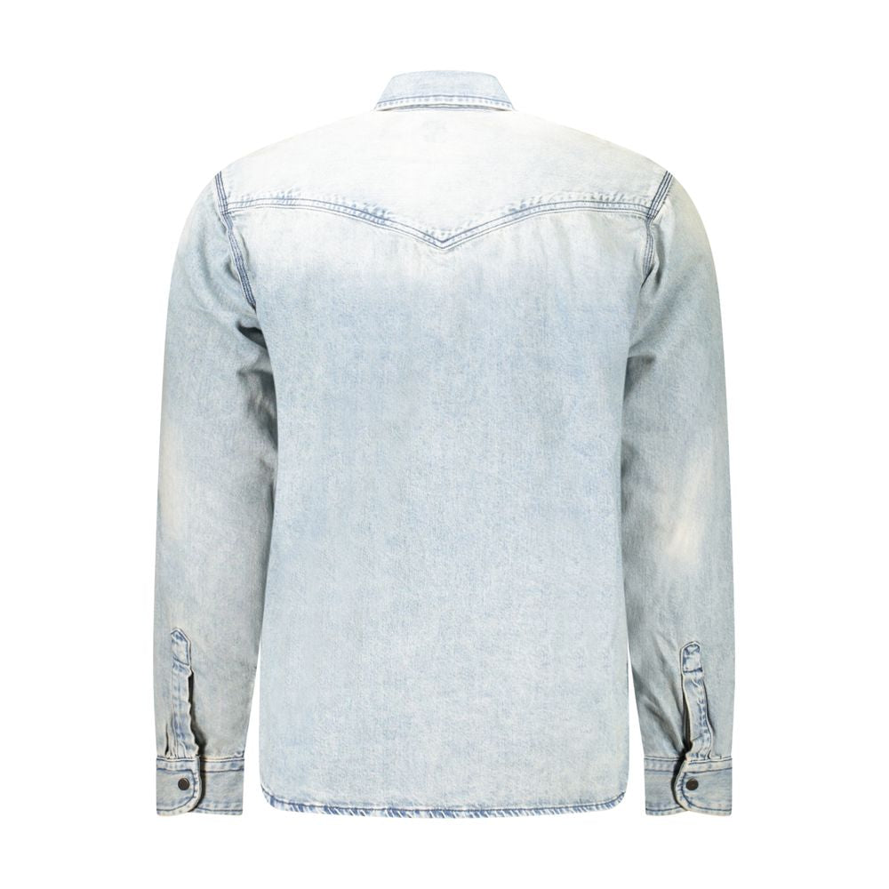 Hugo Boss Blue Cotton Men's Shirt
