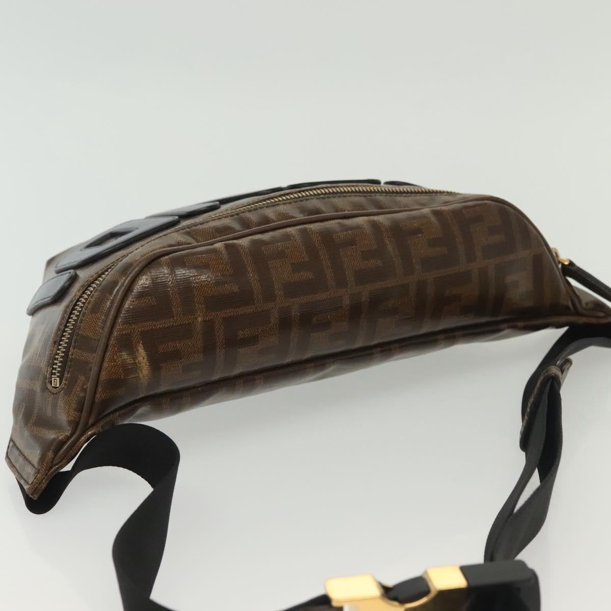 Fendi Mania Logo Waist Zucca Coated Canvas Brown Canvas Clutche & Pouche Bag (Pre-Owned)