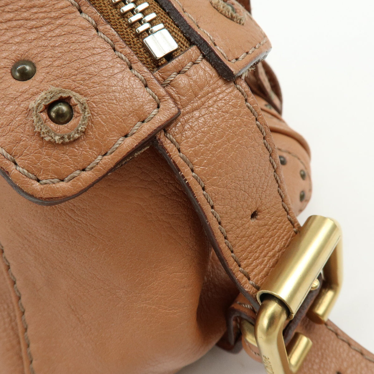 Chloe Paddington Leather Brown Leather Tote Bag Bag (Pre-Owned)