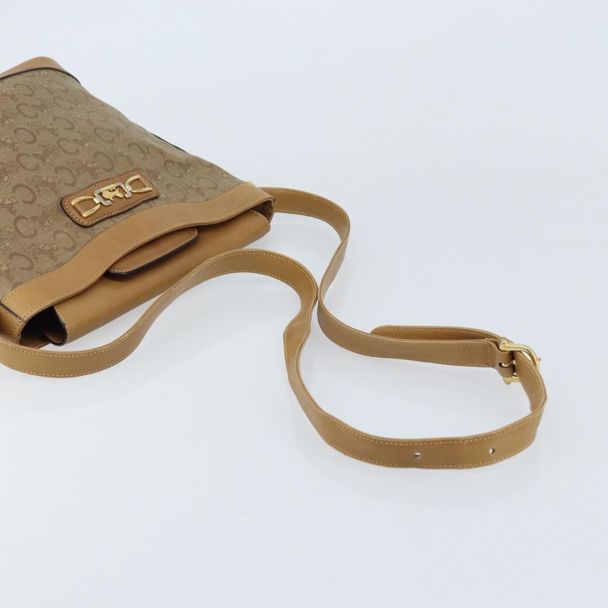 Celine C Sulky Canvas And Leather Beige Canvas Shoulder Bag Bag (Pre-Owned)