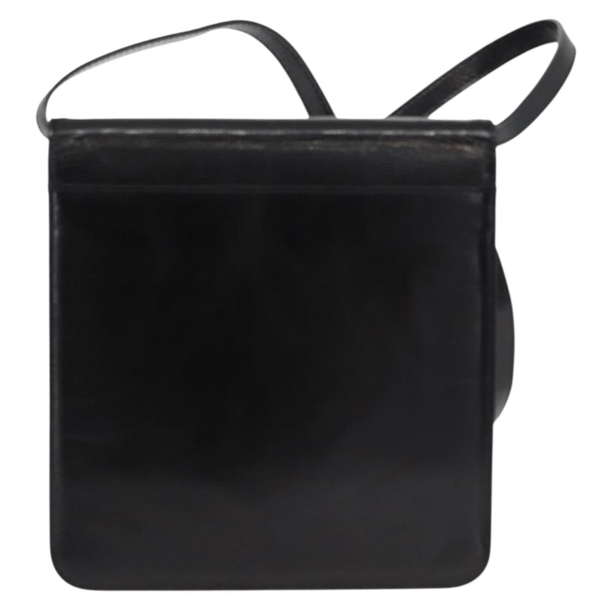 Saint Laurent Vintage Leather Black Leather Shoulder Bag Bag (Pre-Owned)