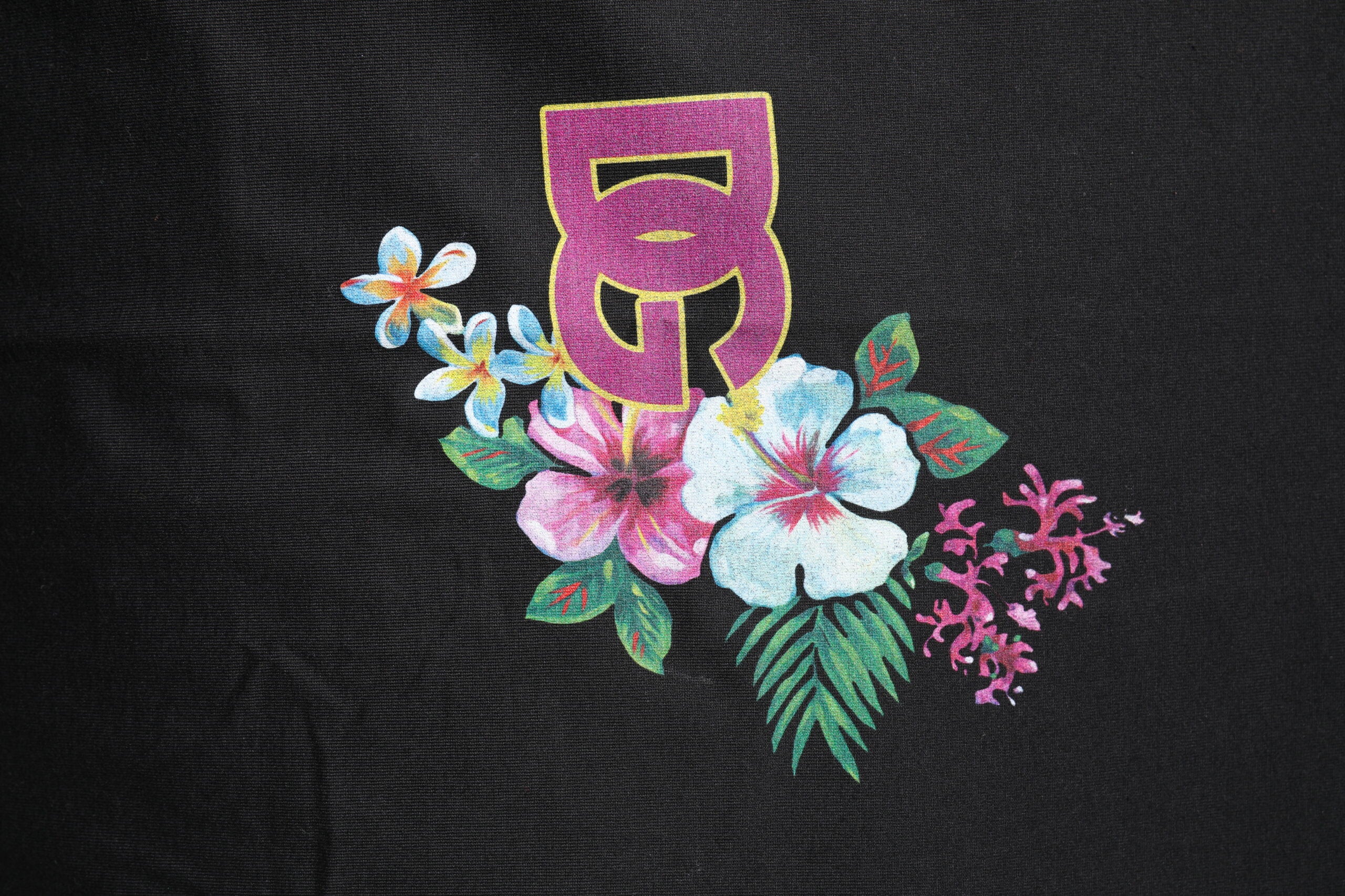 Dolce & Gabbana Black DG Floral Print Crew Neck Men's T-shirt