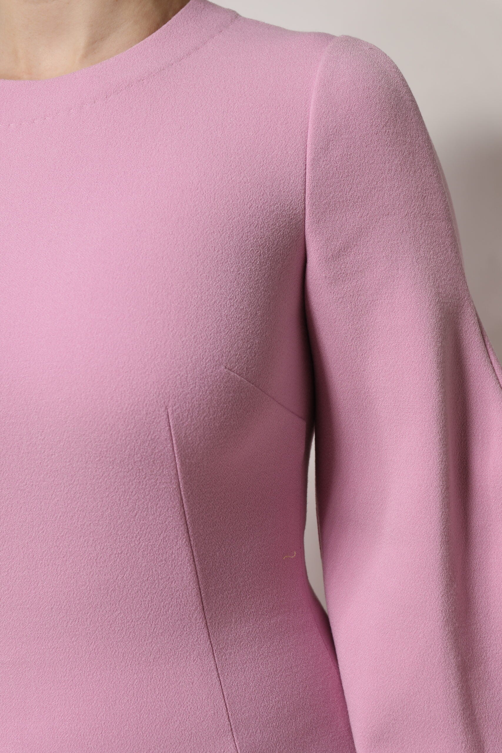 Dolce & Gabbana Pink Polyester Long Sleeves Sheath Mini Women's Dress (Pre-Owned)