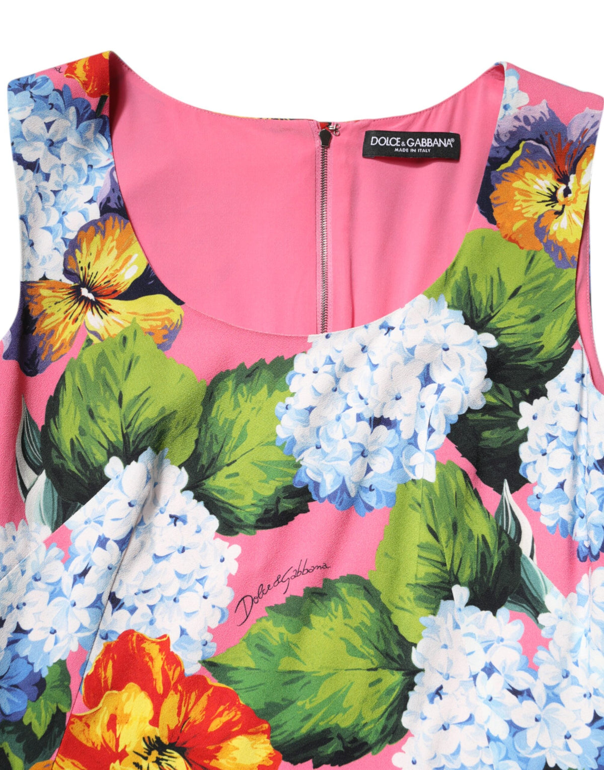 Dolce & Gabbana Multicolor Floral Sleeveless Sheath Women's Dress