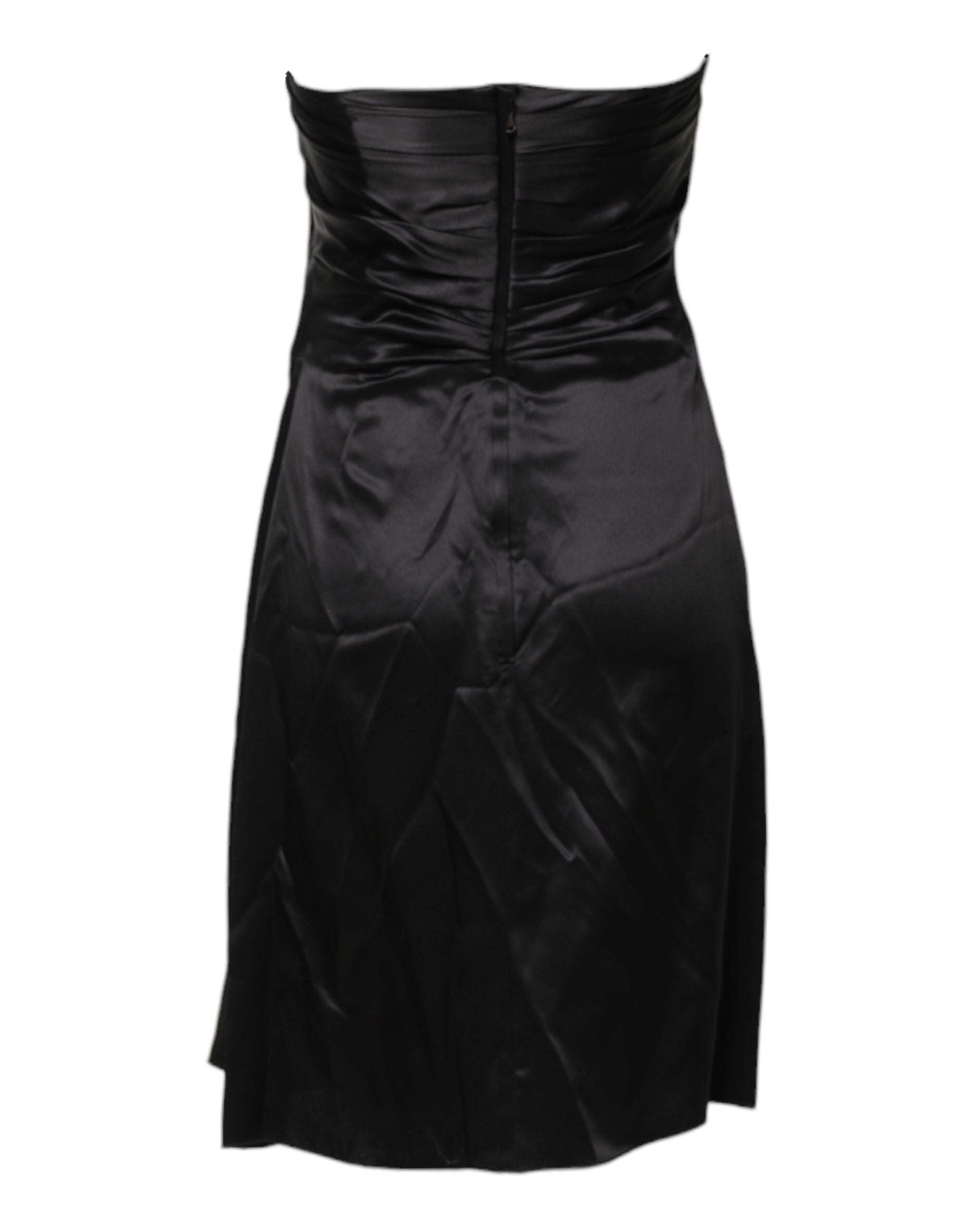 Dolce & Gabbana Black Strapless Sheath A-line Mini Women's Dress