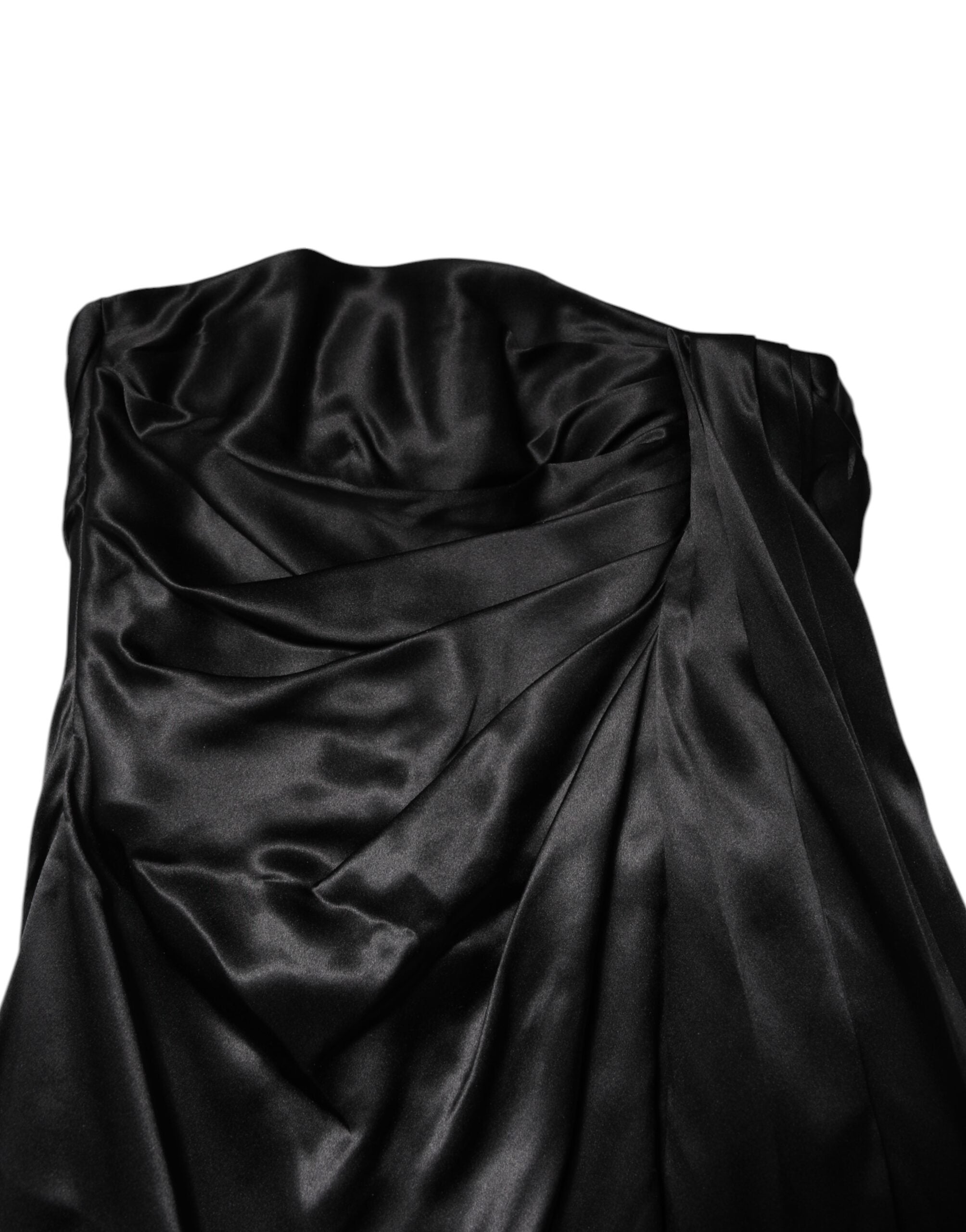 Dolce & Gabbana Black Strapless Sheath A-line Mini Women's Dress
