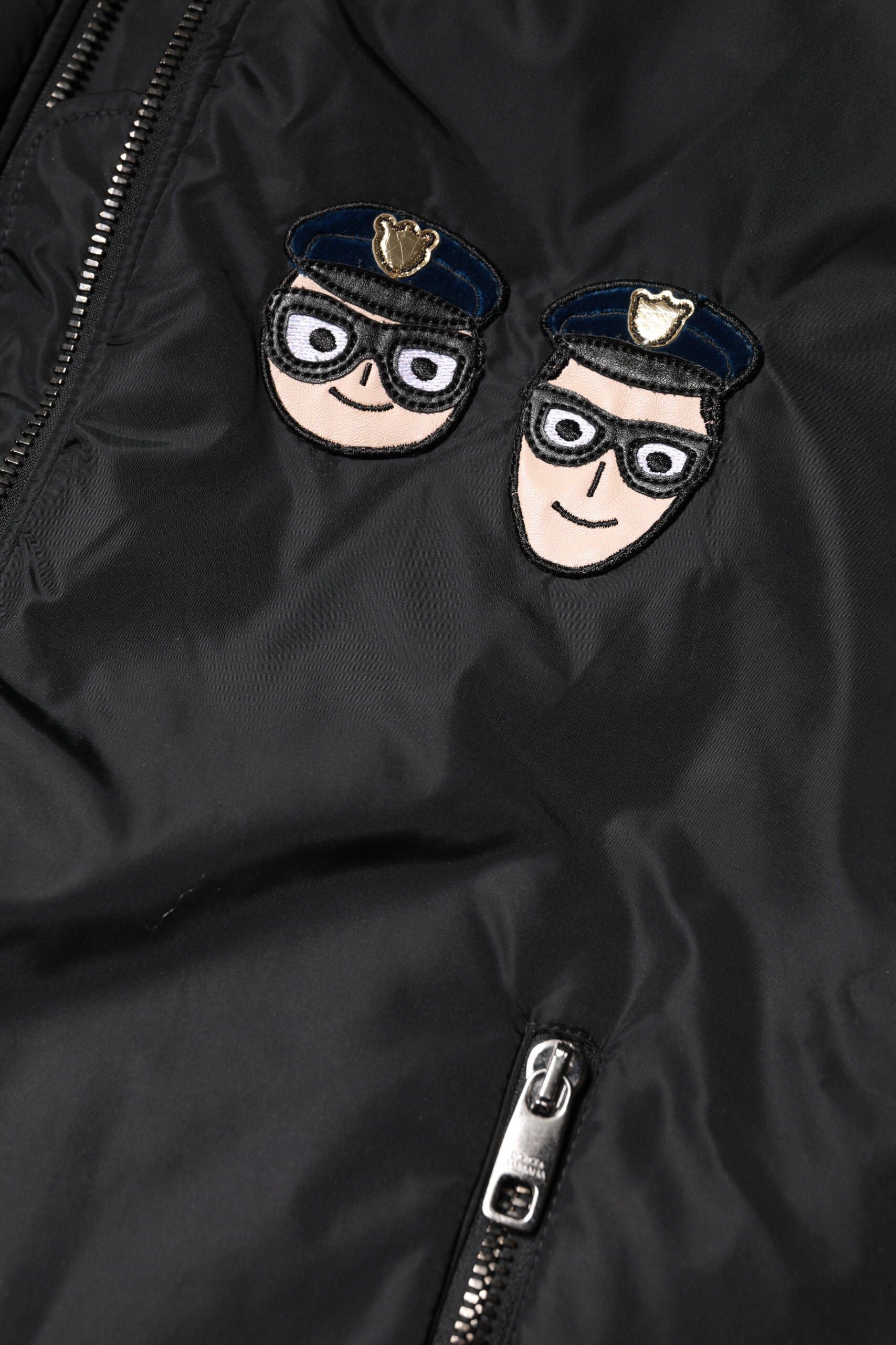Dolce & Gabbana Black Nylon #DGFamily Full Zip Bomber Women's Jacket