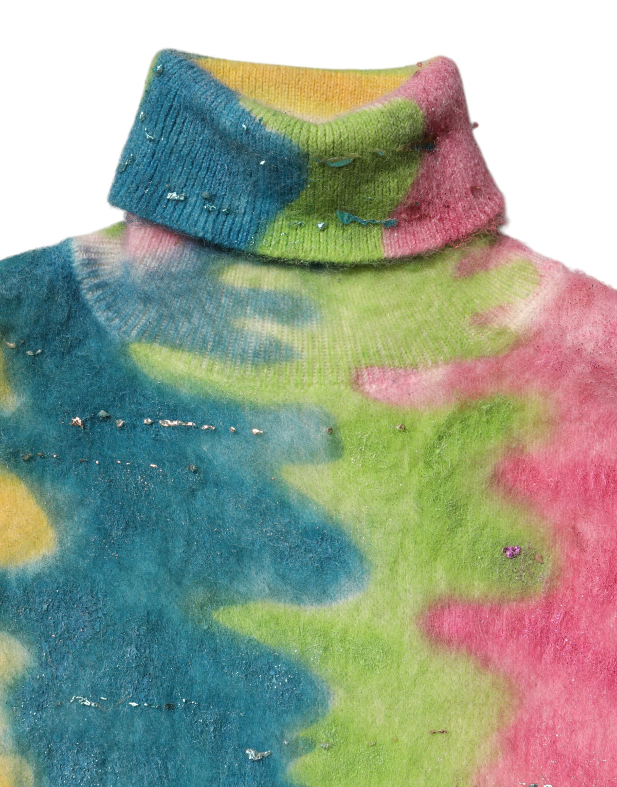 Dolce & Gabbana Multicolor Mohair Turtleneck Pullover Women's Sweater