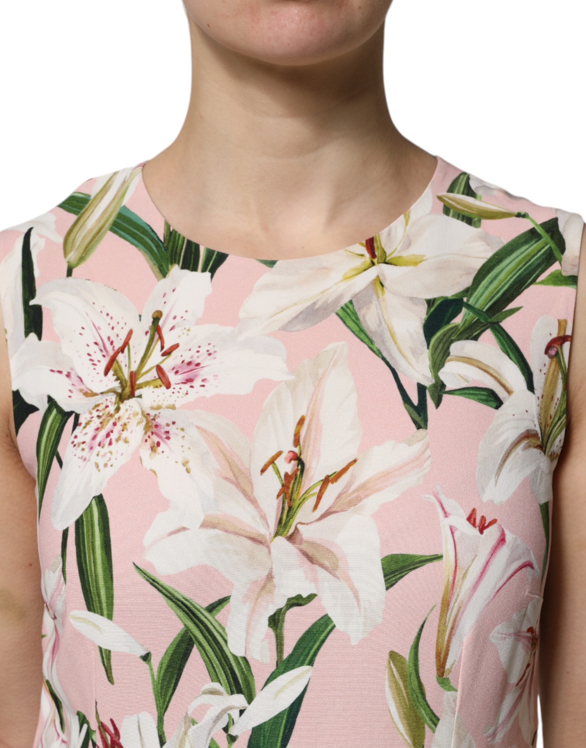 Dolce & Gabbana Multicolor Floral Print Round Neck Tank Women's Top