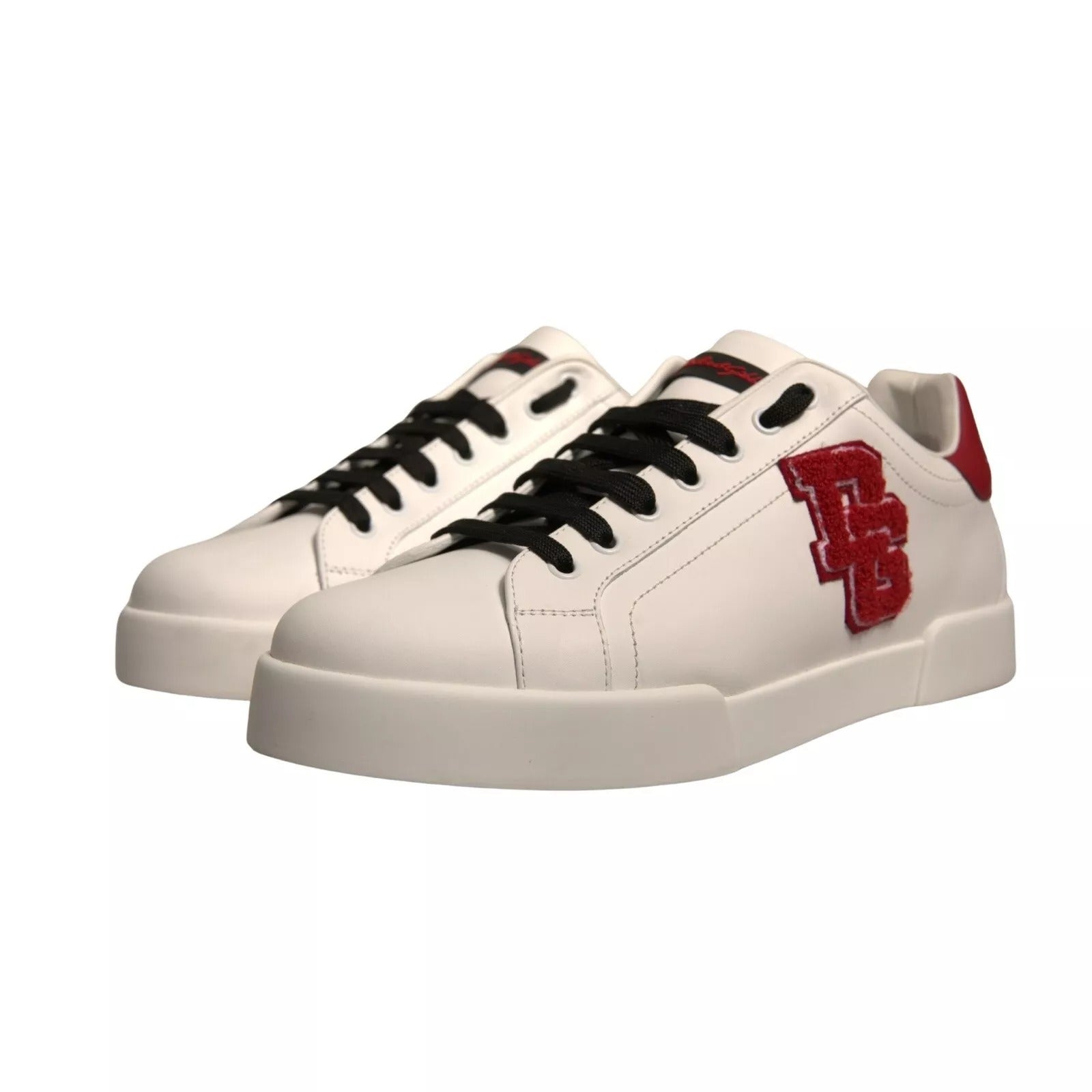 Dolce & Gabbana White Leather DG Logo Low Top Sneaker Men's Shoes (Pre-Owned)