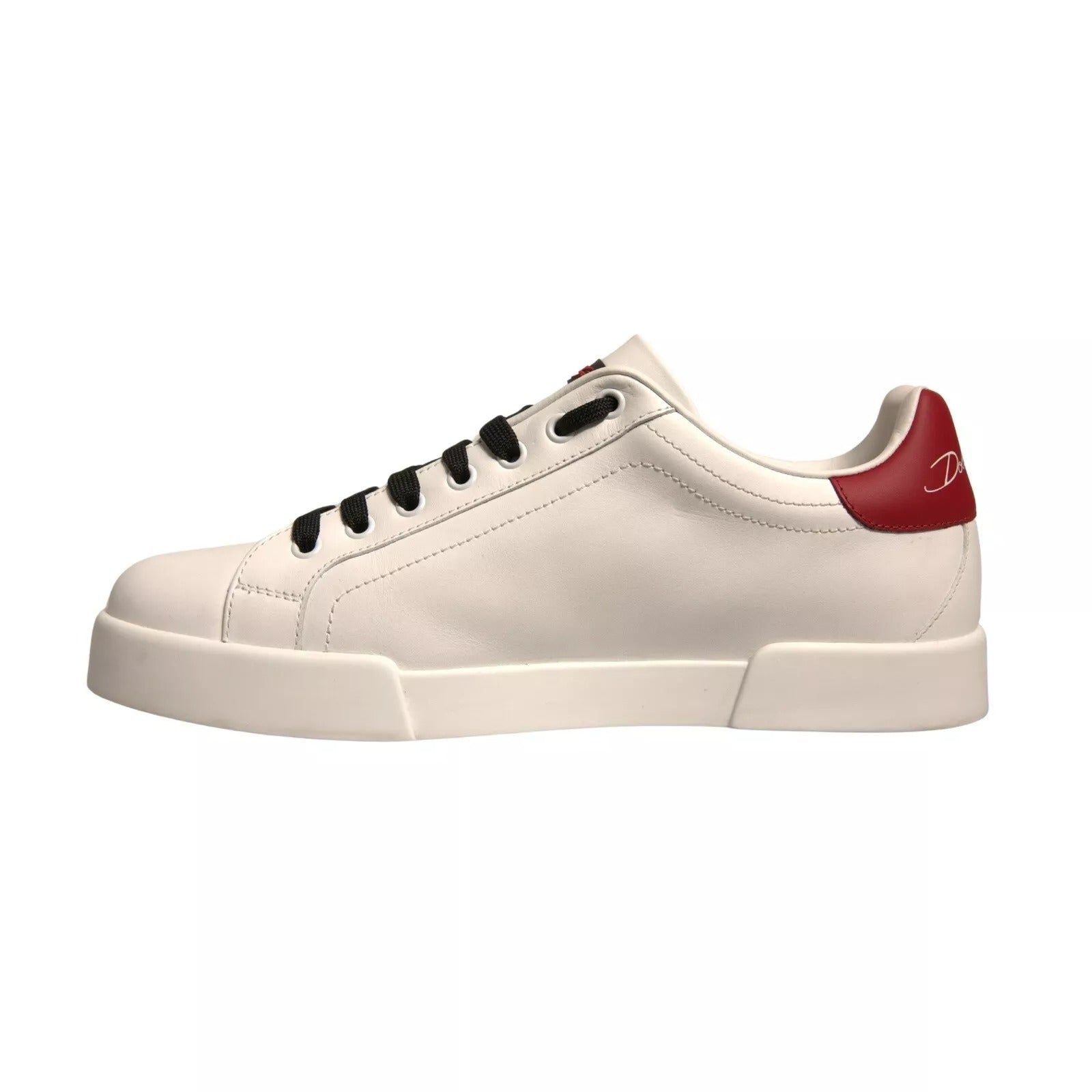 Dolce & Gabbana White Leather DG Logo Low Top Sneaker Men's Shoes (Pre-Owned)