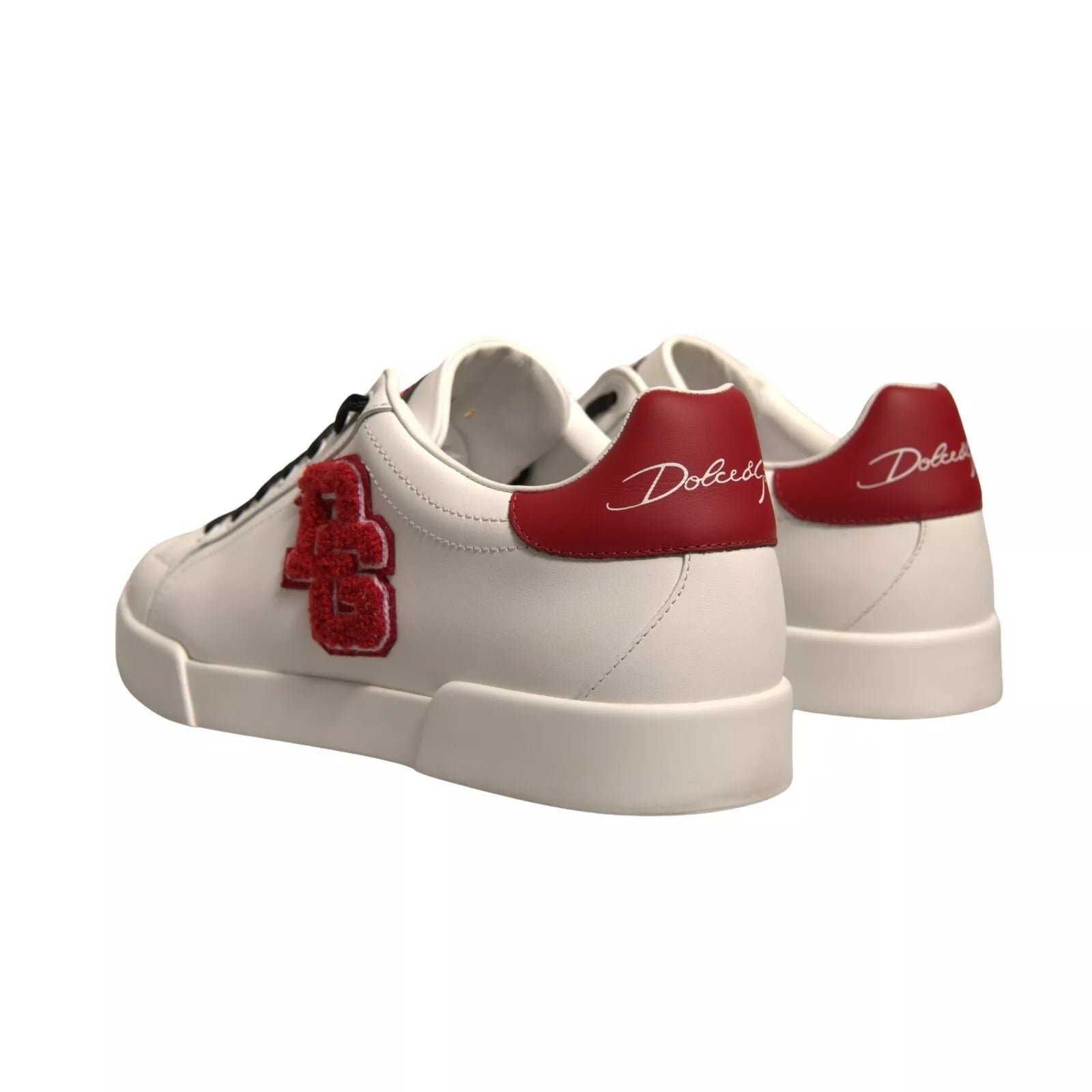 Dolce & Gabbana White Leather DG Logo Low Top Sneaker Men's Shoes (Pre-Owned)