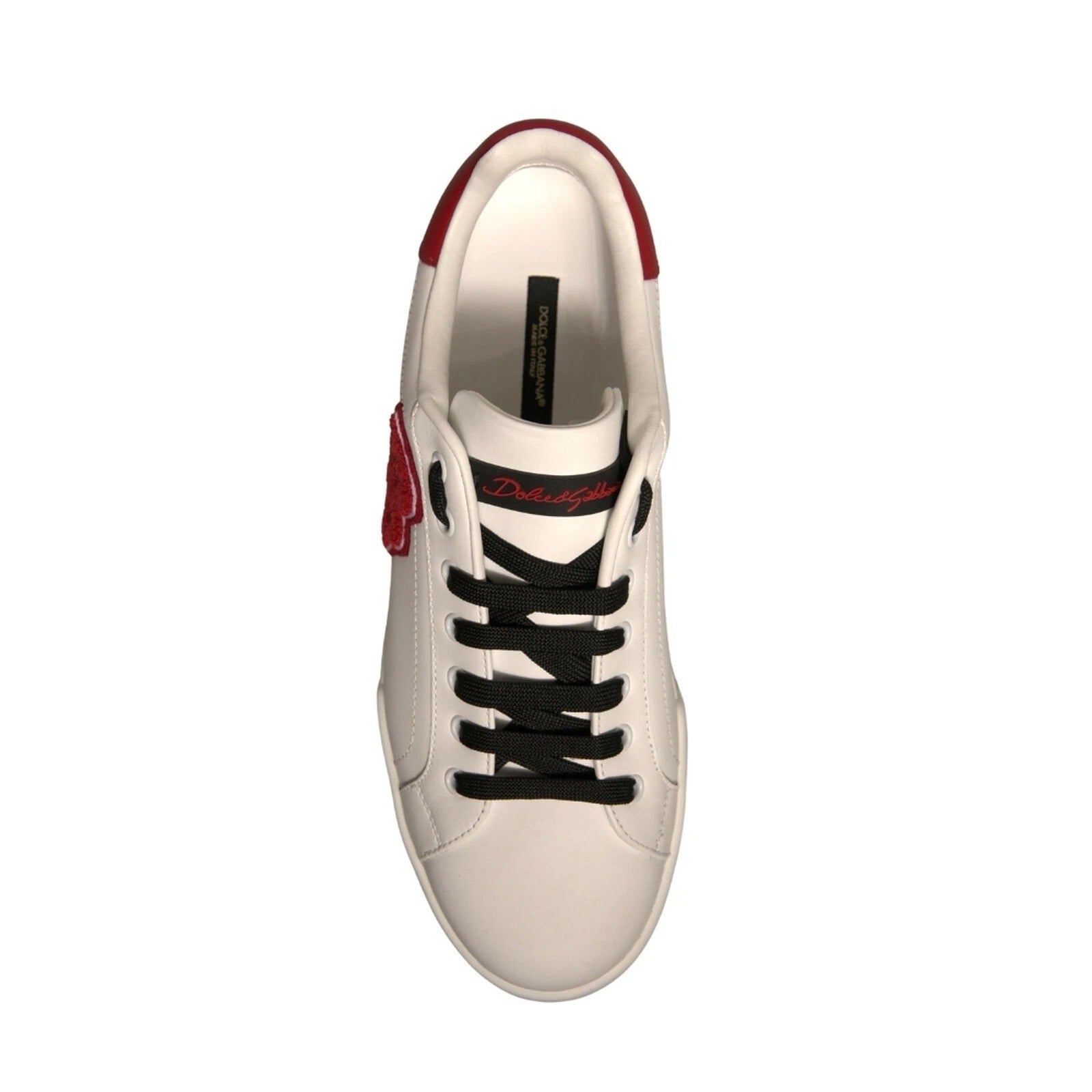 Dolce & Gabbana White Leather DG Logo Low Top Sneaker Men's Shoes (Pre-Owned)