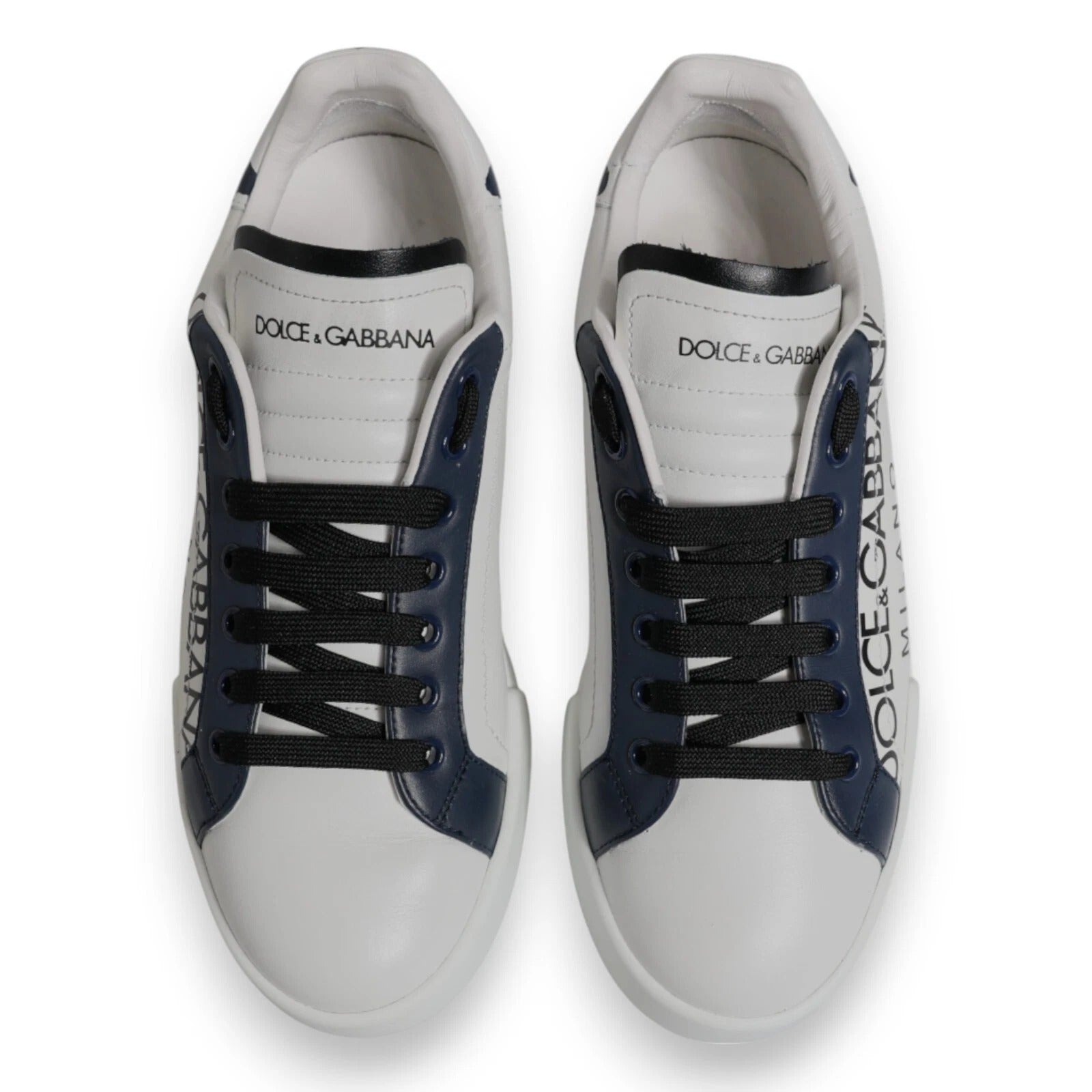 Dolce & Gabbana White Blue Crown Low Top Men Sneakers Men's Shoes (Pre-Owned)