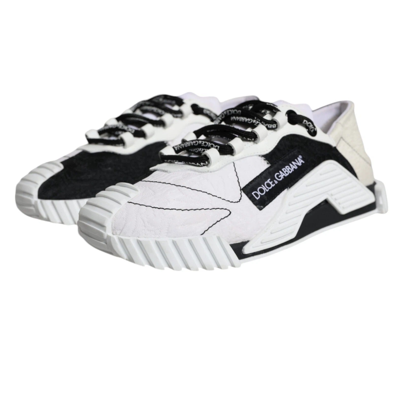Dolce & Gabbana White Black Low Top NS1 Sneakers Women's Shoes (Pre-Owned)