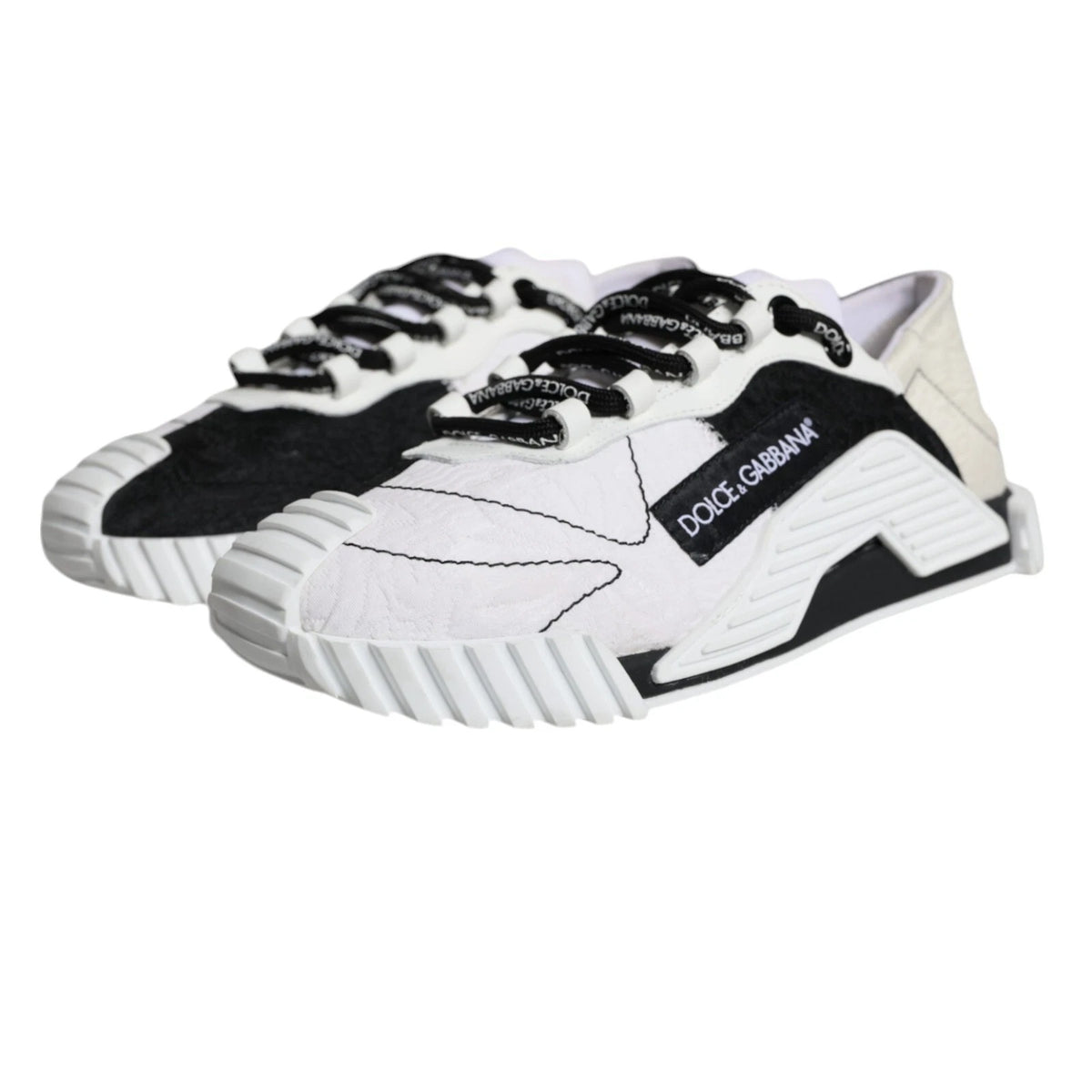 Dolce & Gabbana White Black Low Top NS1 Sneakers Women's Shoes (Pre-Owned)