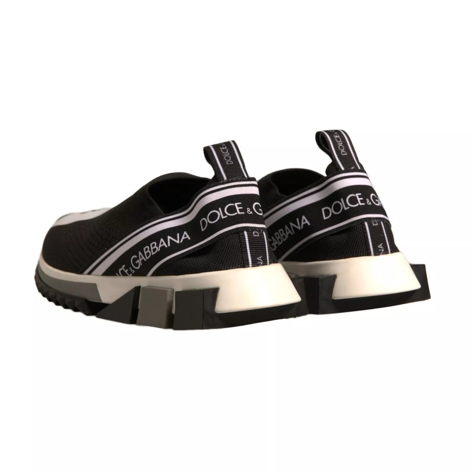 Dolce & Gabbana Black White Slip On Sorrento Sneakers Men's Shoes (Pre-Owned)