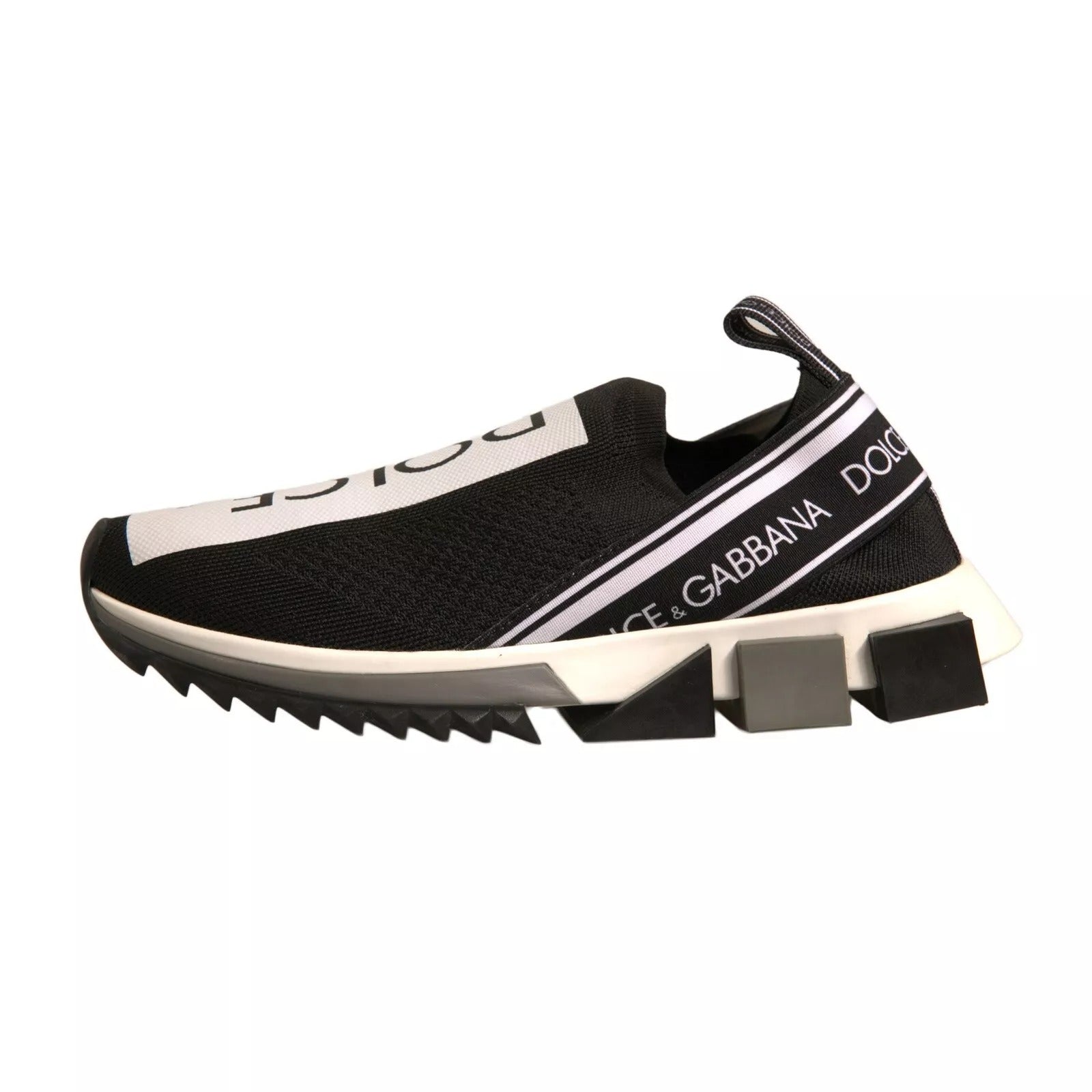 Dolce & Gabbana Black White Slip On Sorrento Sneakers Men's Shoes (Pre-Owned)