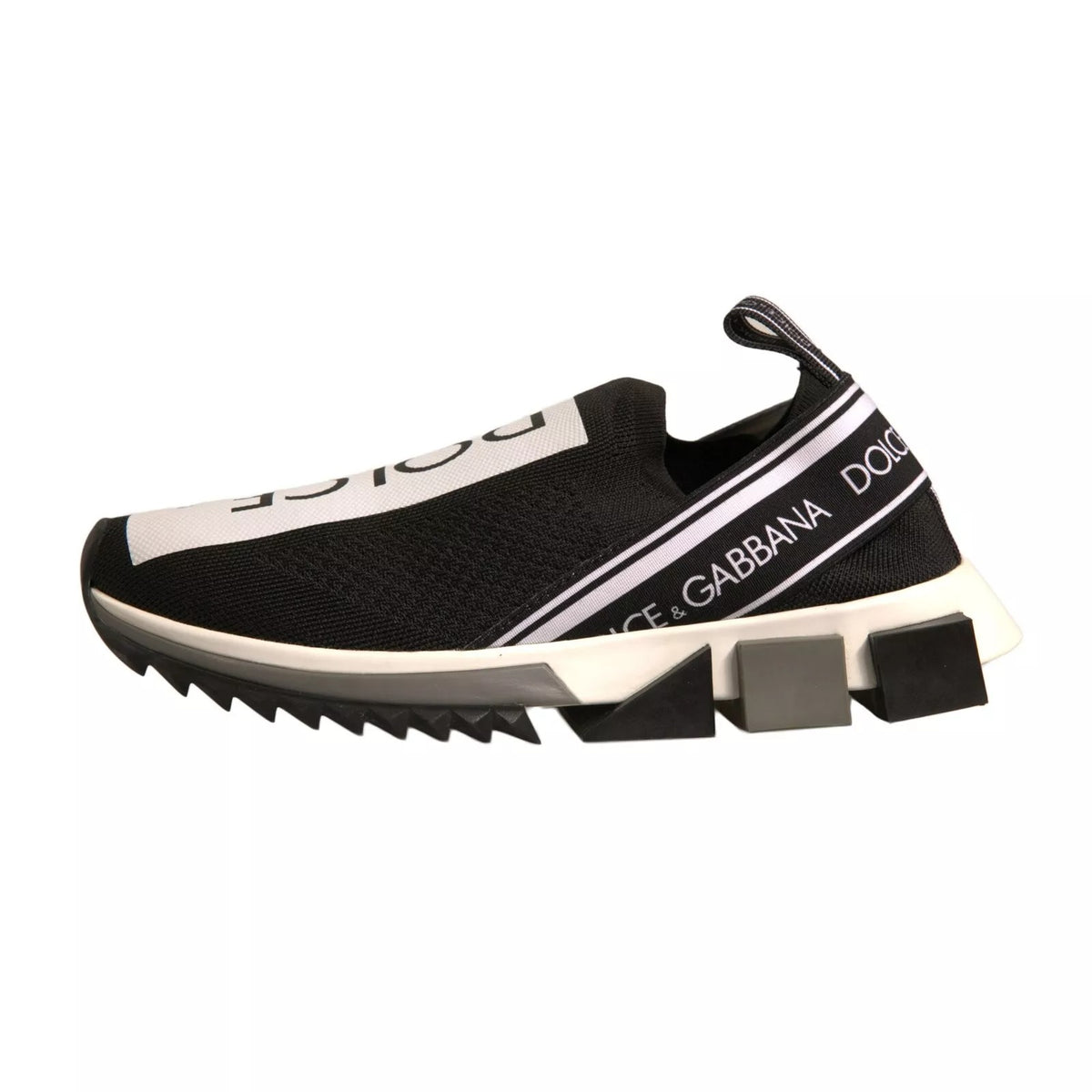 Dolce & Gabbana Black White Slip On Sorrento Sneakers Men's Shoes (Pre-Owned)